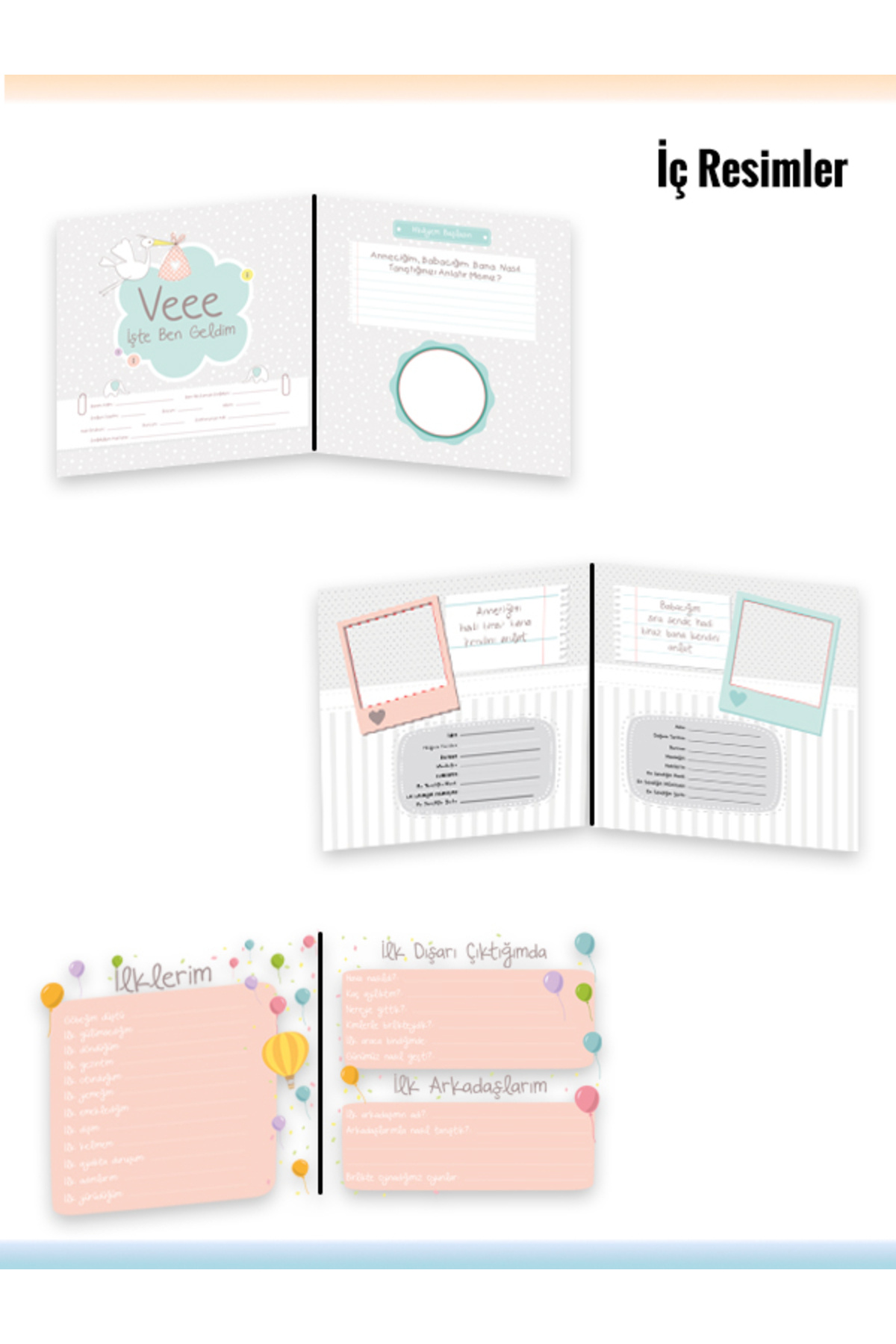 yeti kitap Baby Shower Kitabı ( Bebek Günlüğü) fotoğrafı 2 (önizleme)