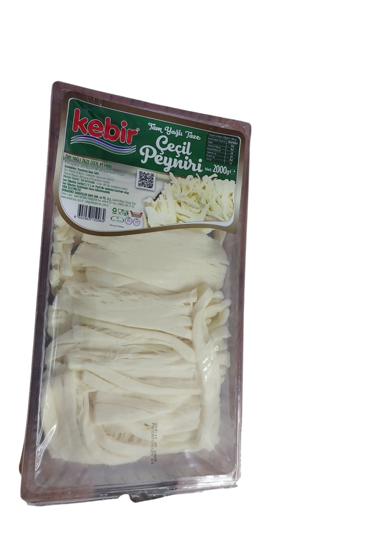 Kebir Çeçil Peyniri 2 Kg ( Tel>)