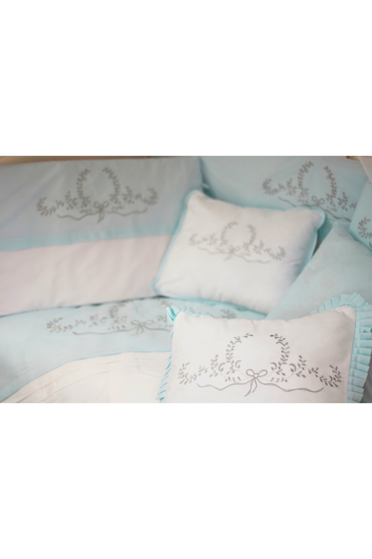 Kista Baby Park Yatak Bebek Uyku Seti Nevresim Takımı 70x110 Silver Mavi fotoğrafı 3 (önizleme)