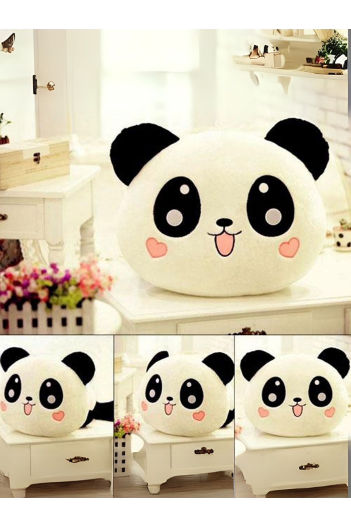 Dinç Hediyelik Panda Peluş Yastık Sevgililer Günü Hediyesi