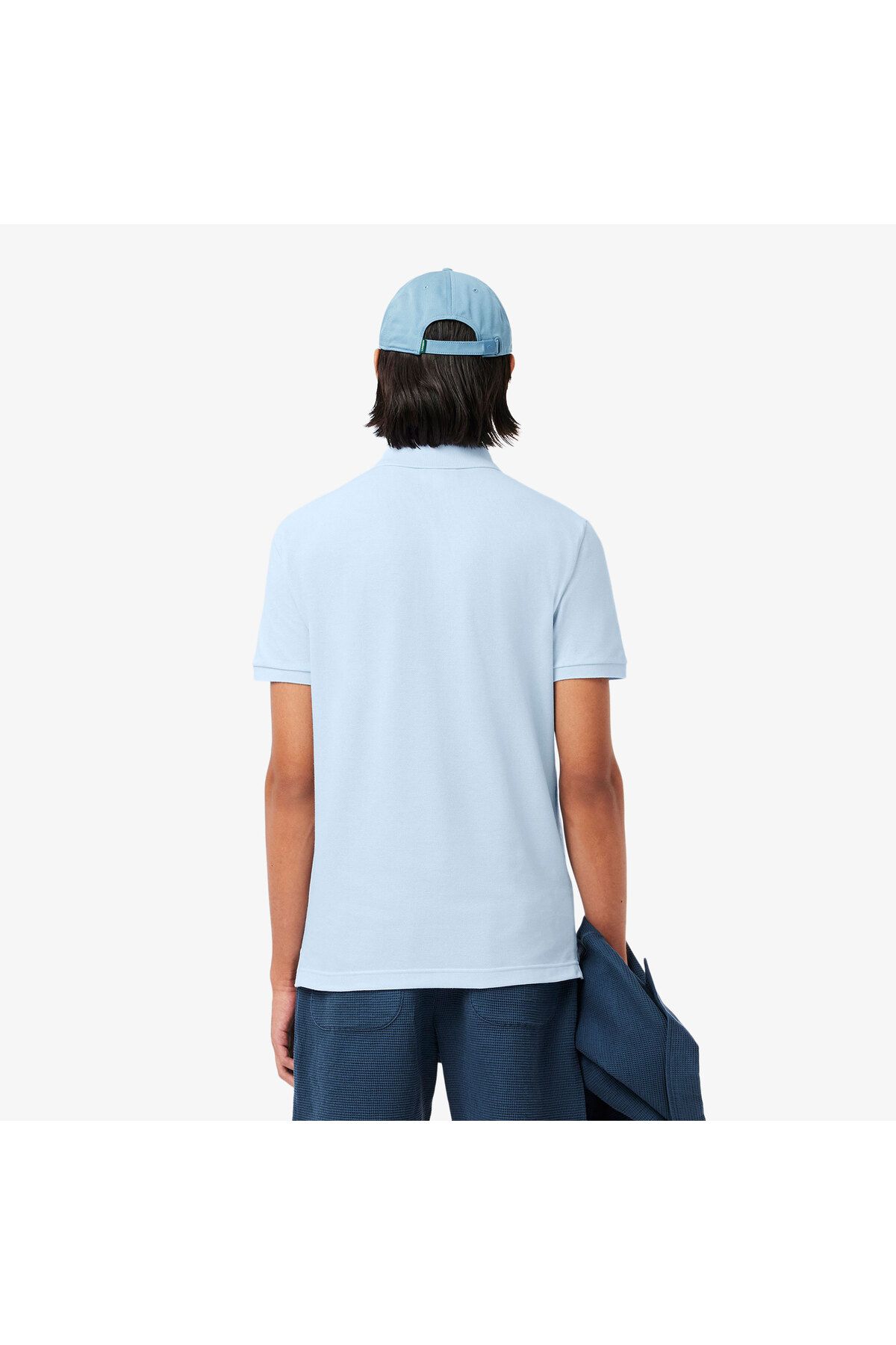 تی شرت یقه پولو آبی مردانه اسلیم فیت L.12.12 روشن Lacoste