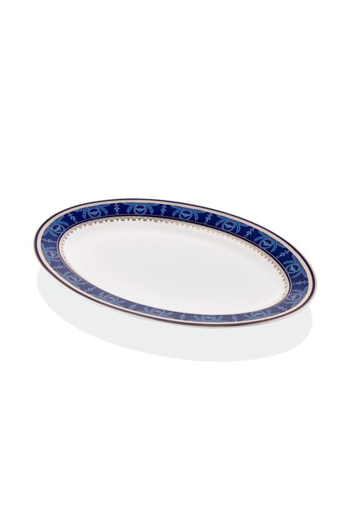 La madore-Joy Carmen Blue Banube Large Boat Plate 30X20 cm 1