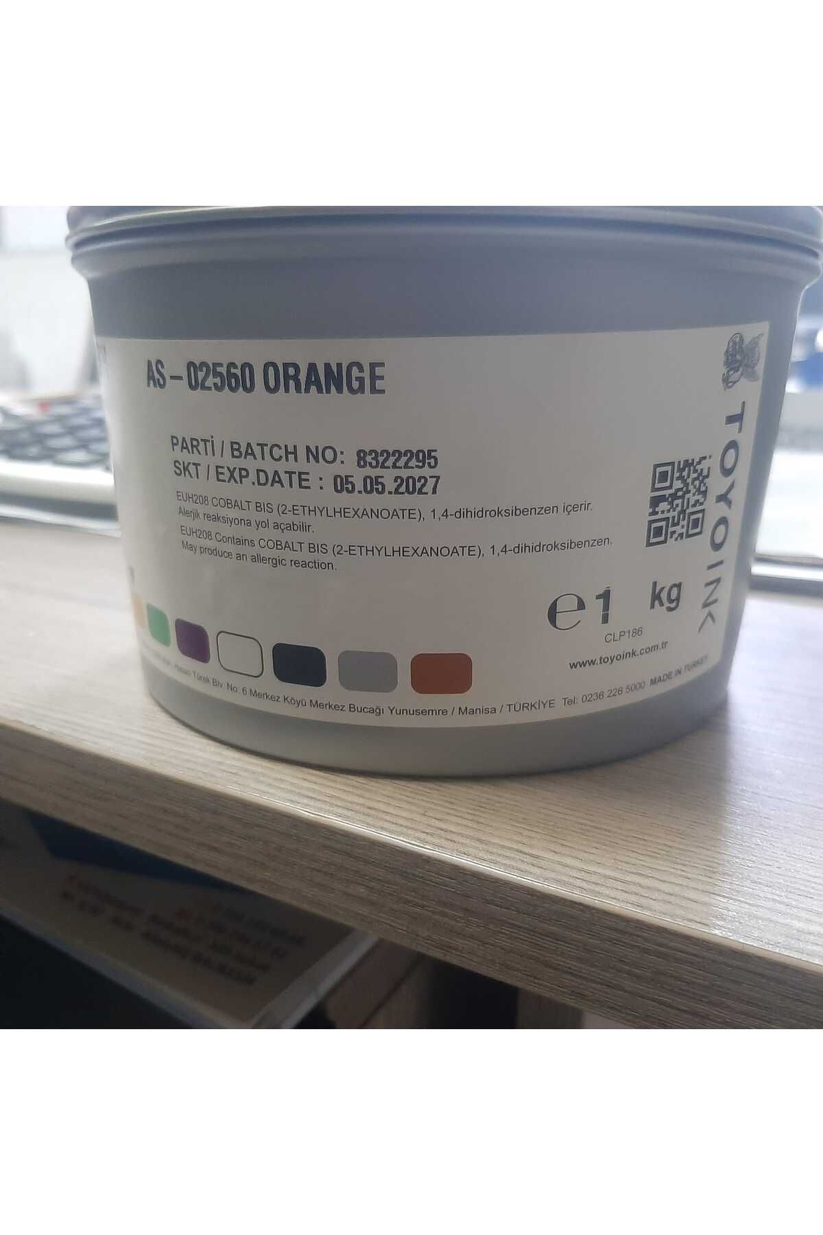 TOYO INK Toyoınk Matbaa Mürekkebi AS-0256 TURUNCU 1 Kg