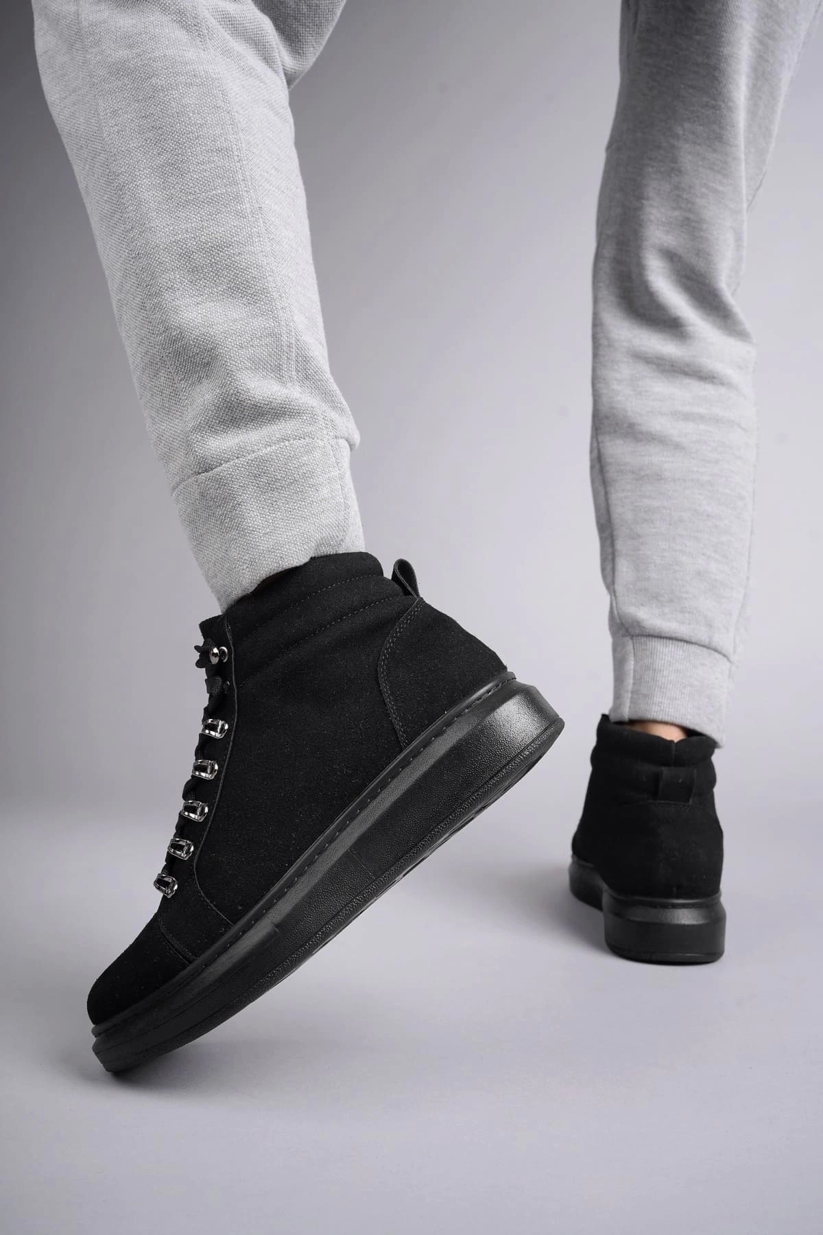 POLEXP-Tb206 Ottawa Lace-Up Suede Men's Daily Sports Boots St - Black 3