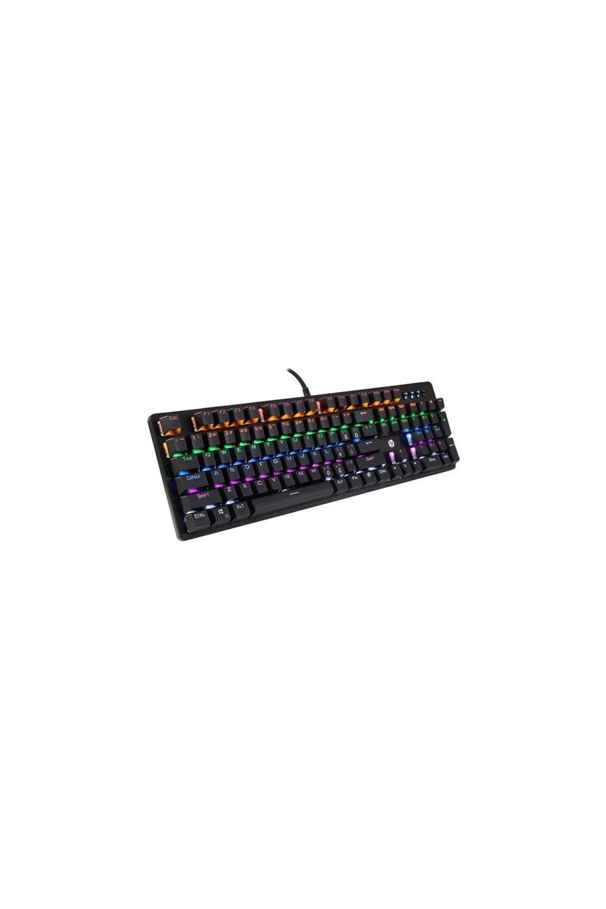 RP Recu Performance HP GK100F Mekanik Gaming Klavye, Kablolu Klavye Modern Tasarım Türkçe Q Klavye Rgb Işıklı