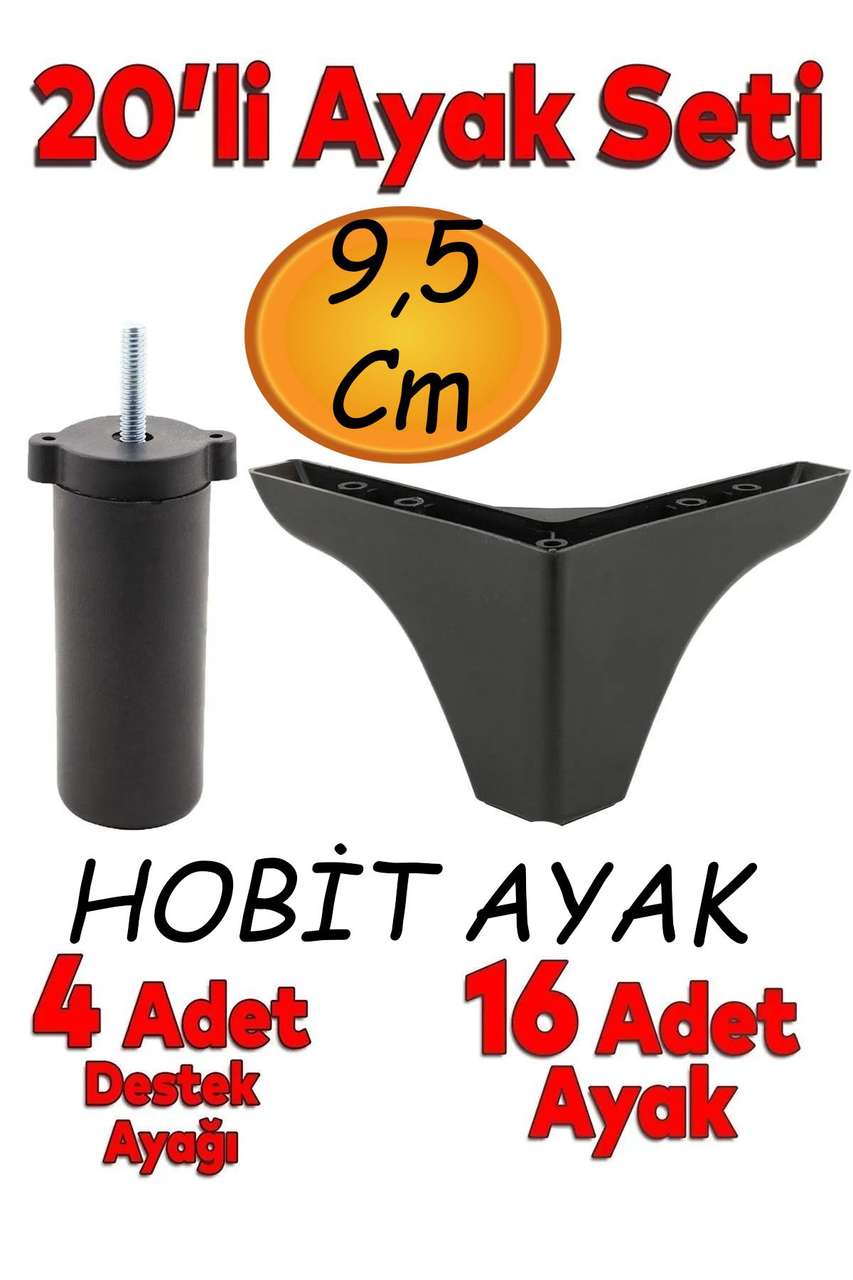 nublado 20'li Set Hobit Lüks Mobilya Koltuk Kanepe Tv Ünitesi Yükseltme Destek Ayağı 10 cm Kahve Ayakları