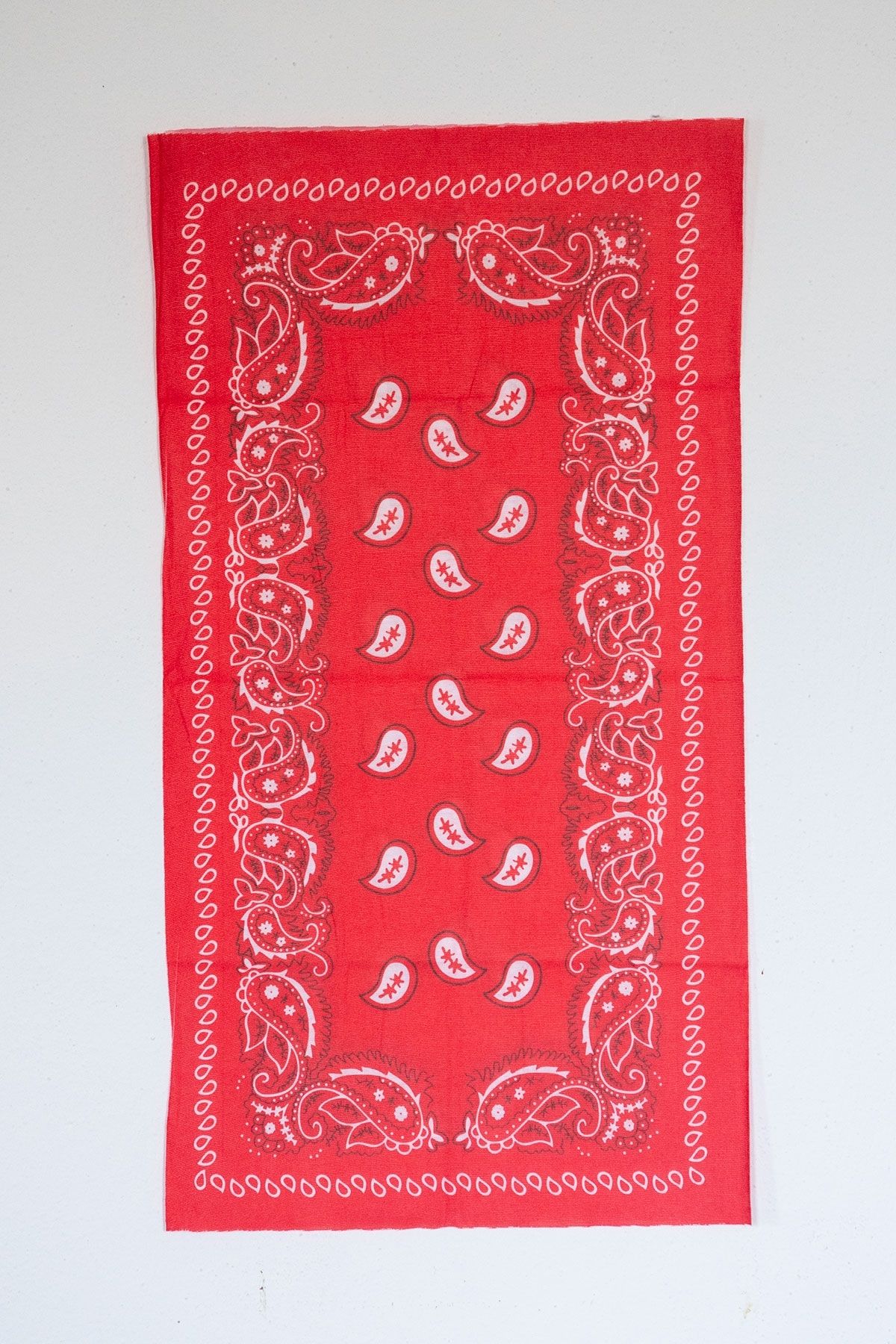 Lila Rosa Etnik Desenli Bandana Boyunluk