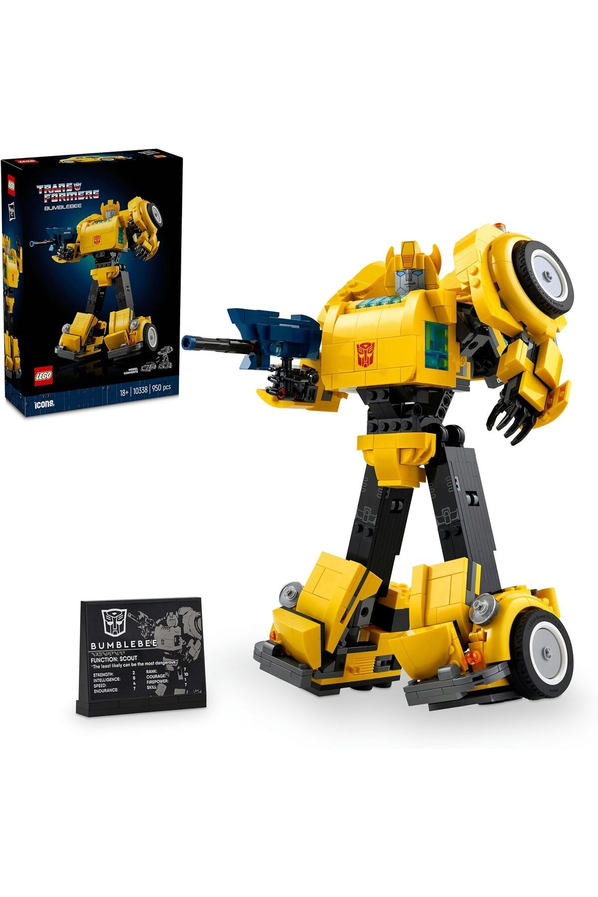 NcK Bumblebee 10338, Yetişkinler İçin Koleksiyonluk Robot Aksiyon Figürü Yapım Seti (950 Parça)