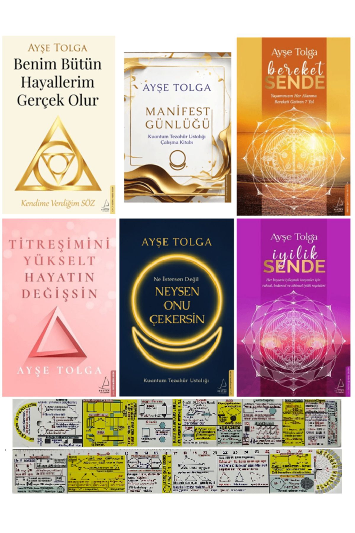 Destek Yayınları Ayşe Tolga 6 Kitap Set - Benim Bütün Hayallerim Gerçek Olur + Mat. Öğreten Cetvel