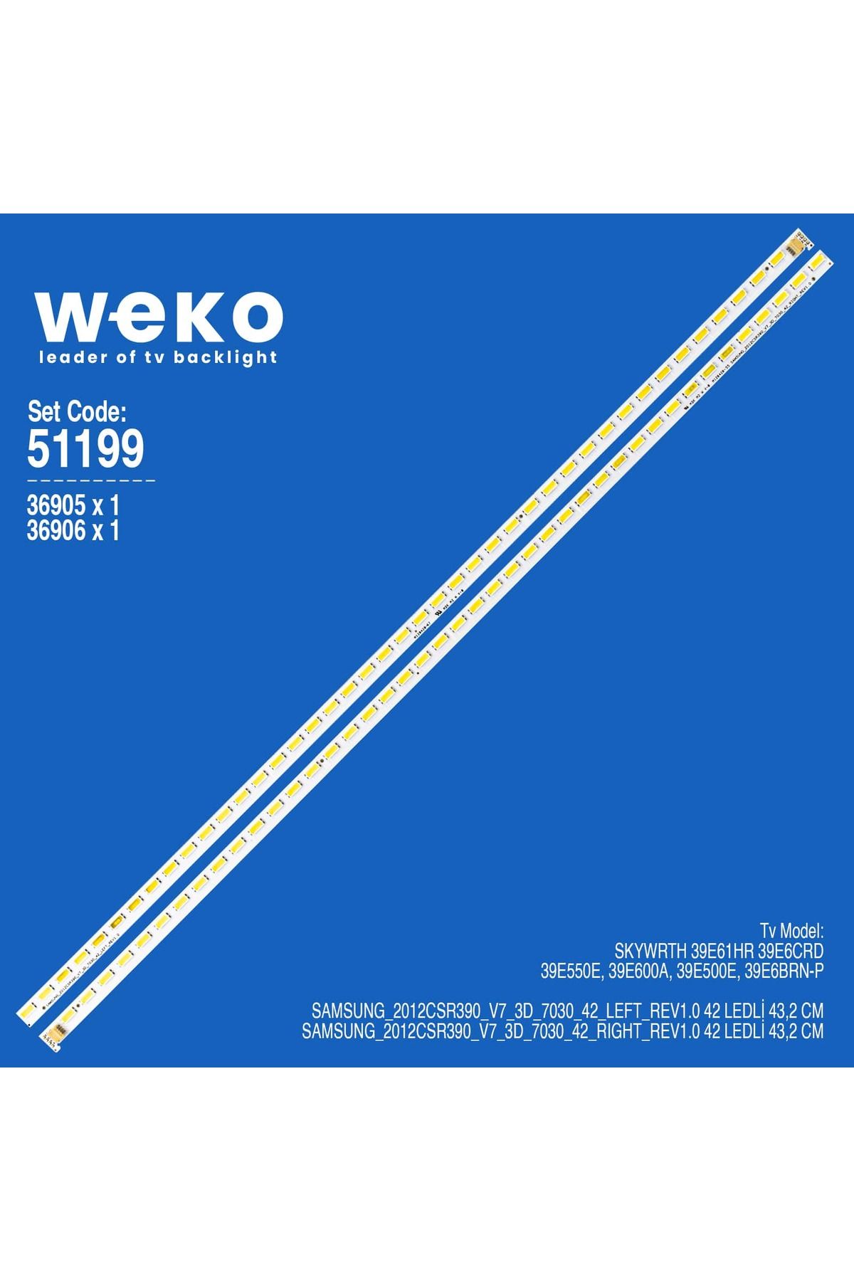 Exporanto 6199 36905X1 36906X1 _2012Csr390_V7_3D_7030_42_Left/Right 2 Adet (42Led)