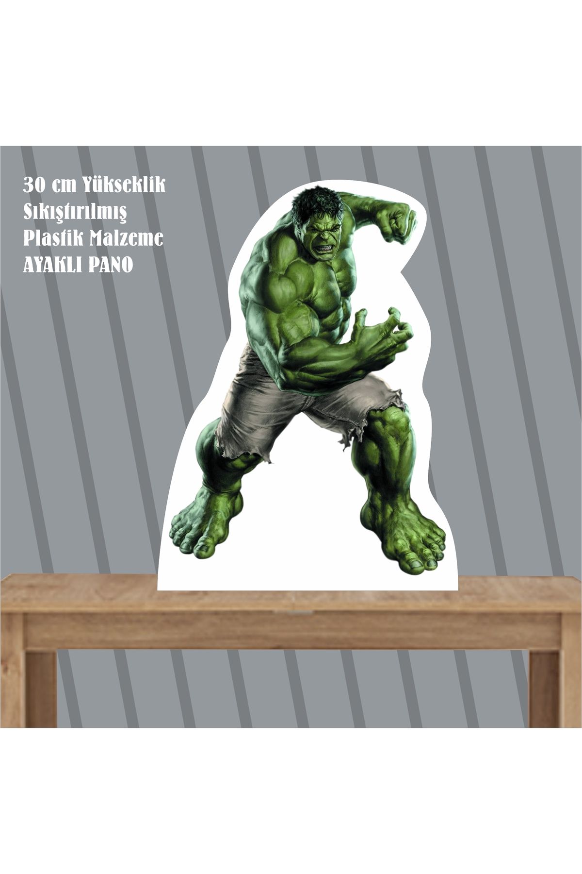 SİYAH PARTİ EVİ Hulk Doğum Günü Ayaklı Pano 30 cm