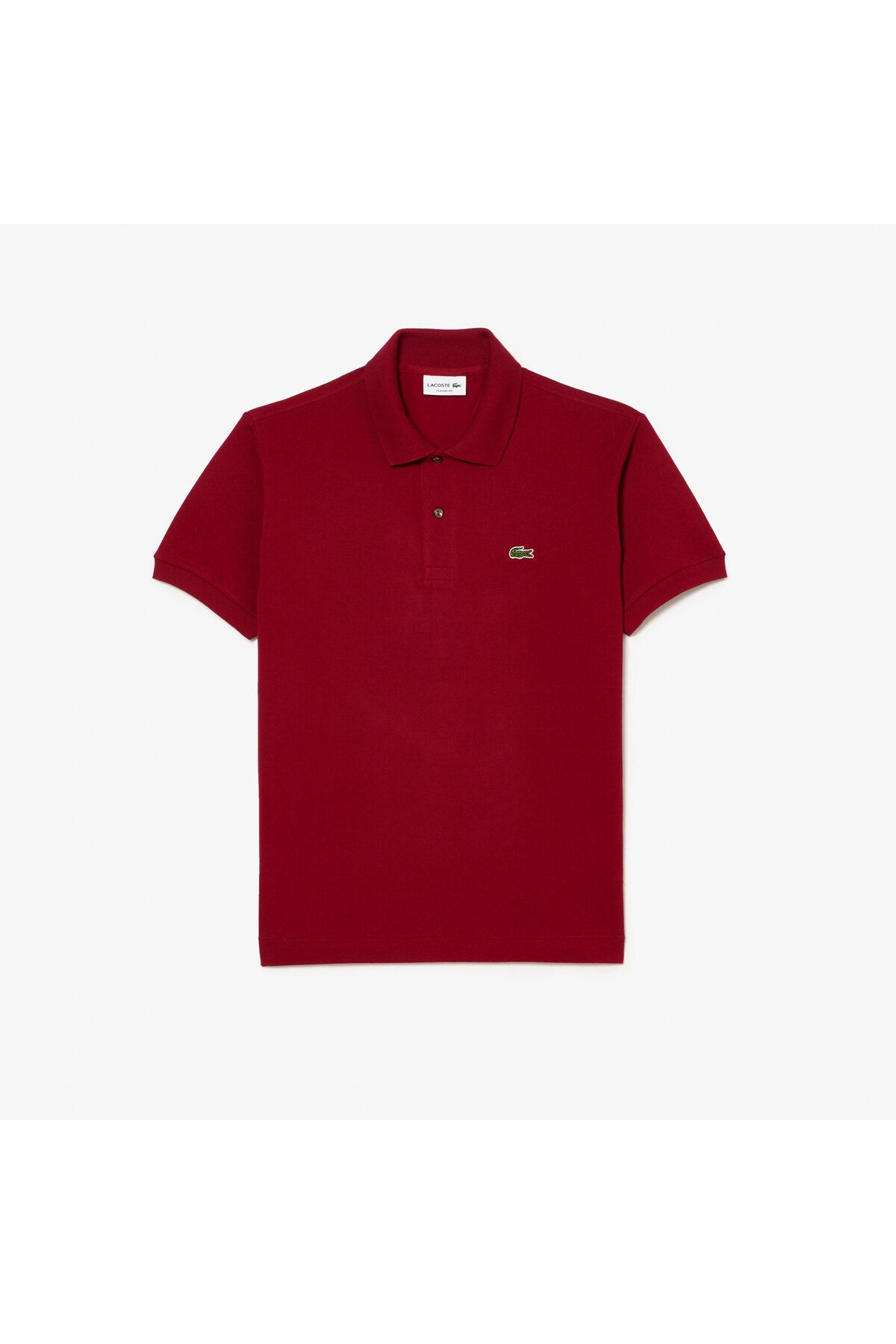 تی شرت یقه پولو قرمز مردانه L.12.12 کلاسیک Fit Bordeaux Polo Lacoste