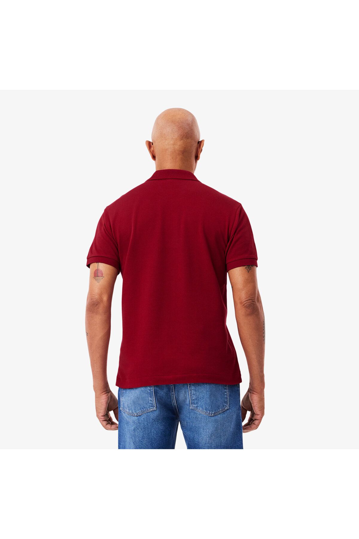 تی شرت یقه پولو قرمز مردانه L.12.12 کلاسیک Fit Bordeaux Polo Lacoste