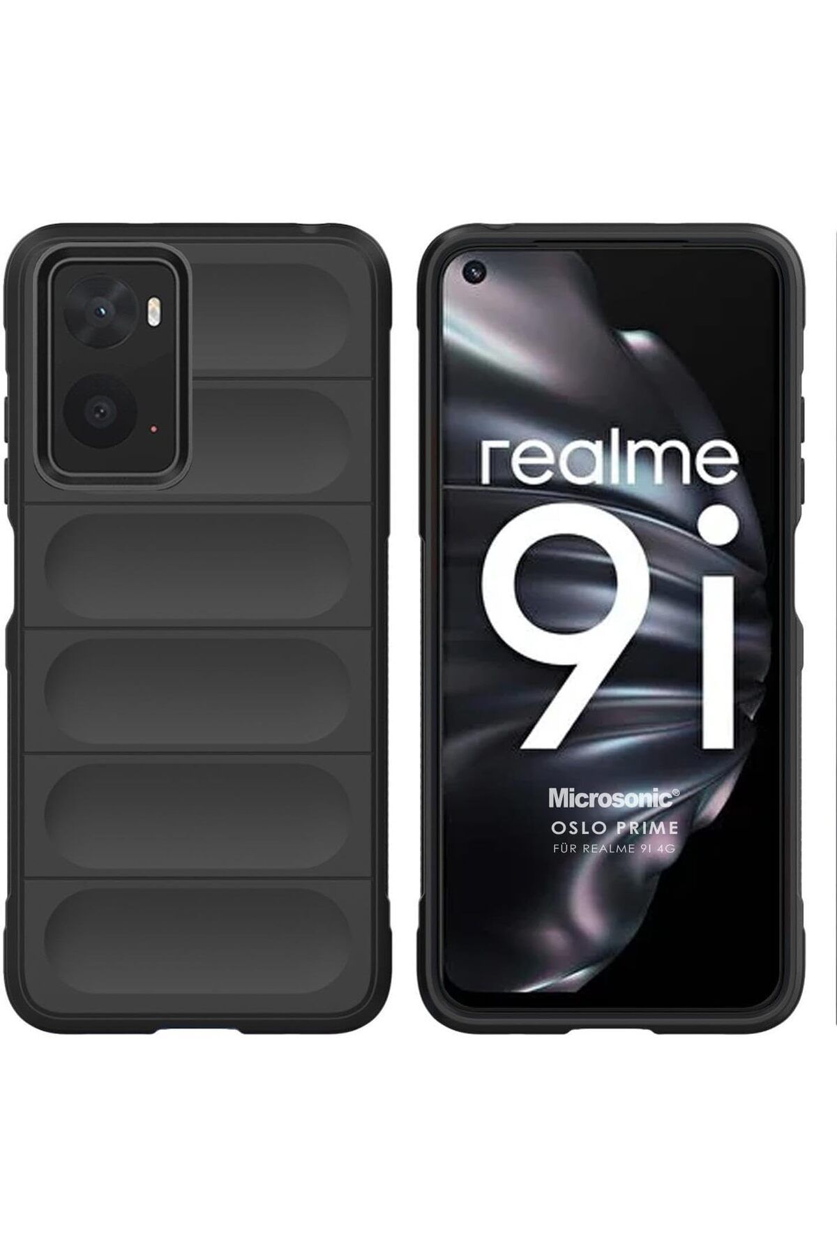 NcK Realme 9i 4G için Kılıf Oslo Prime Siyah [Realme 9i 4G ile Uyumlu Kılıf - Siyah]