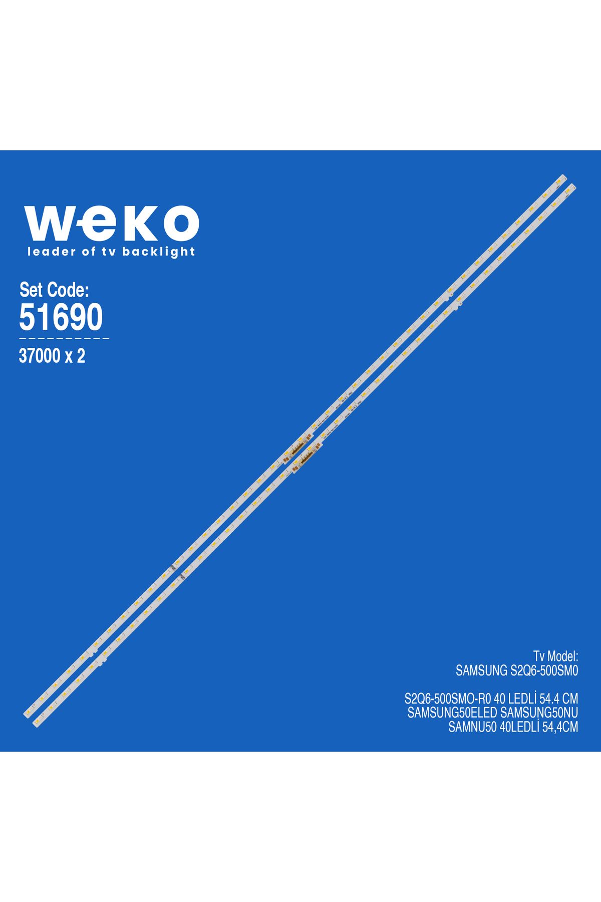 DENİZ 6690 37000X2 S2Q6-500Sm0-R0 2 Adet Led Bar Two Color ( Renk) (40Led)