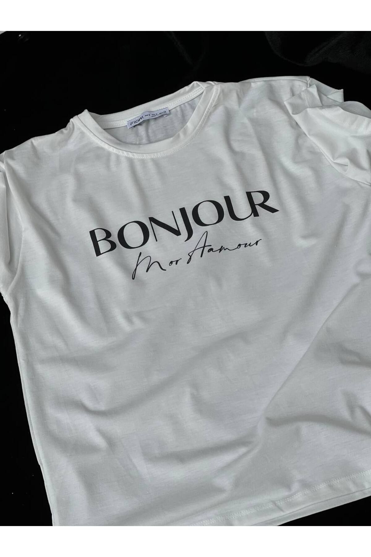 Fiori Yazı Baskılı T-Shirt