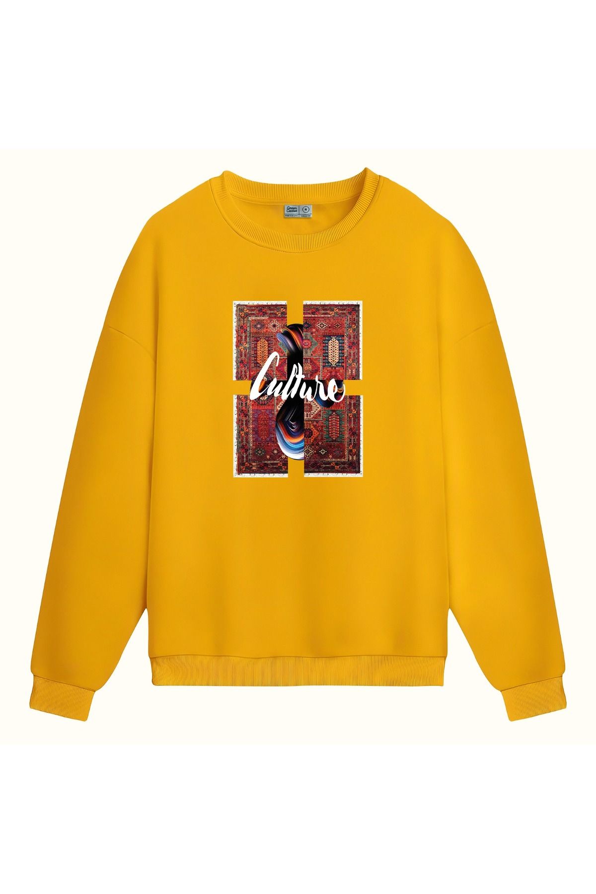 CCwear the culture baskılı bisiklet yaka sweatshirt