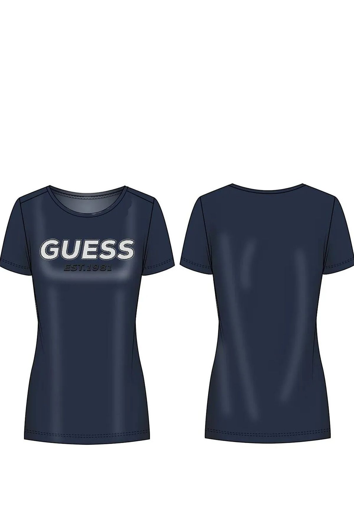 Guess Ss Rn  Kadın Slım Fıt T-shırt W3GI35J1300