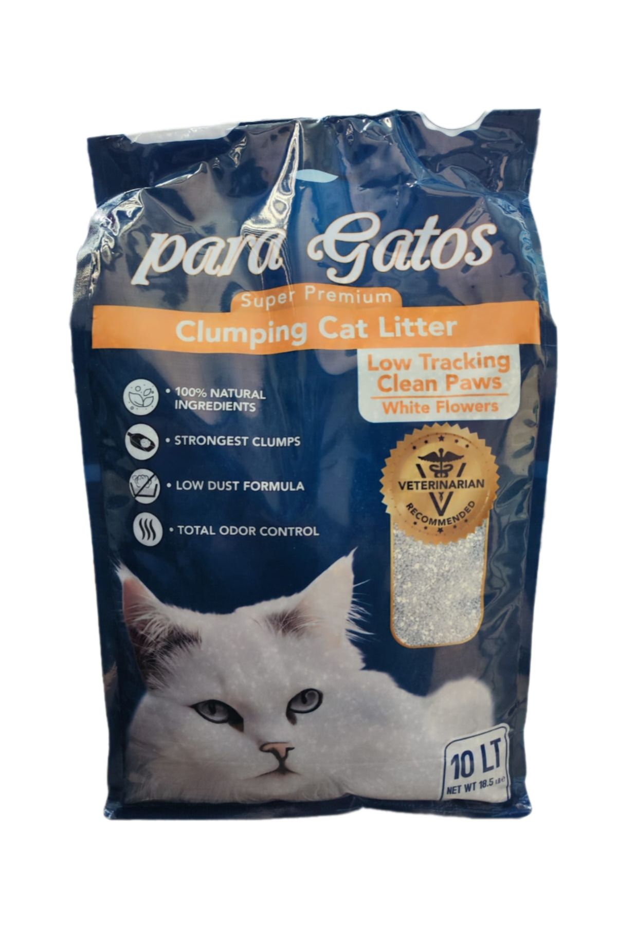 Para Gatos Pee&Go Clumping Cat Litter Low Tracking Clean Paws (Beyaz Çiçekl kokulu)