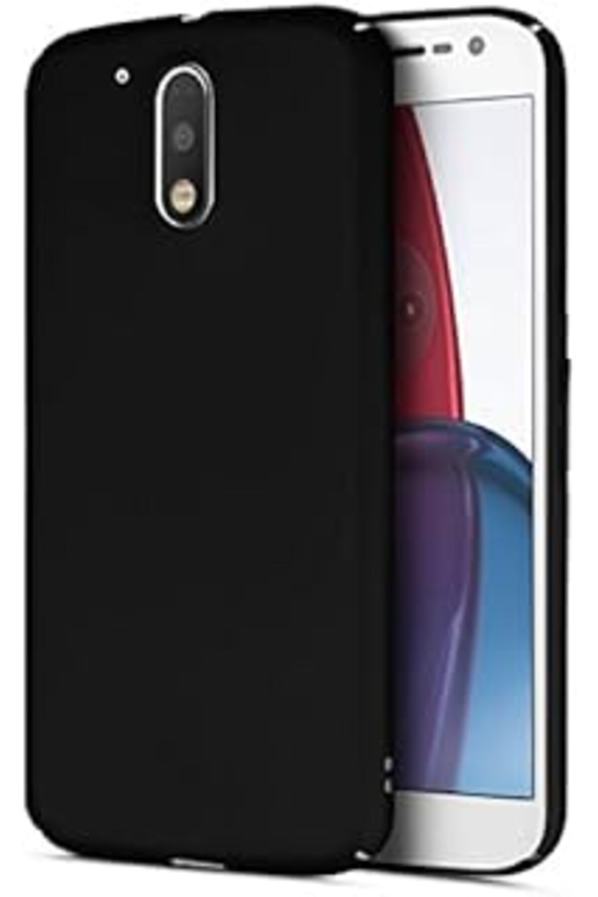 Ceet Markets Motorola Moto G4 Plus Uyumlu Sert Rubber Silikon Kılıf (Siyah)