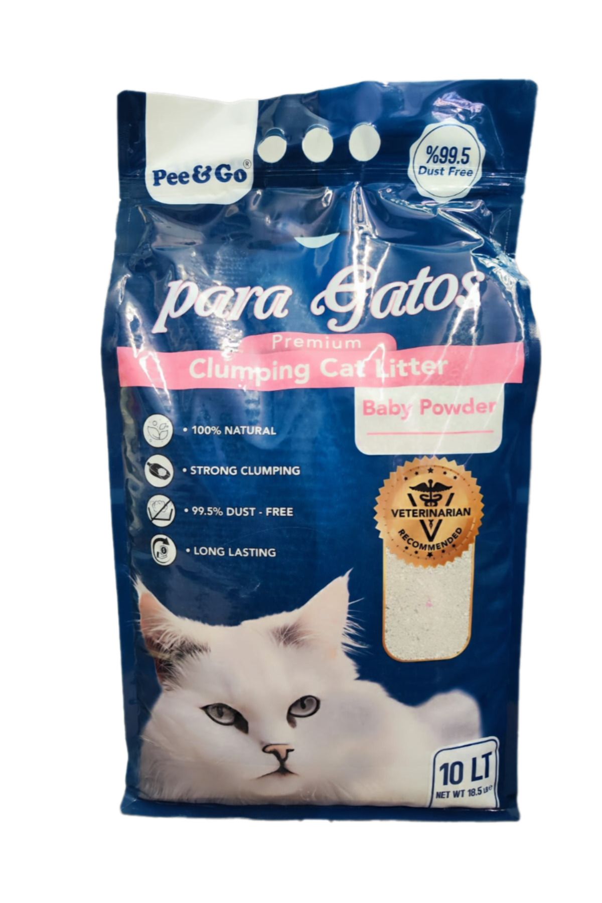 Para Gatos Pee&Go Clumping Cat Litter Baby Powder (Bebek-Pudralı)