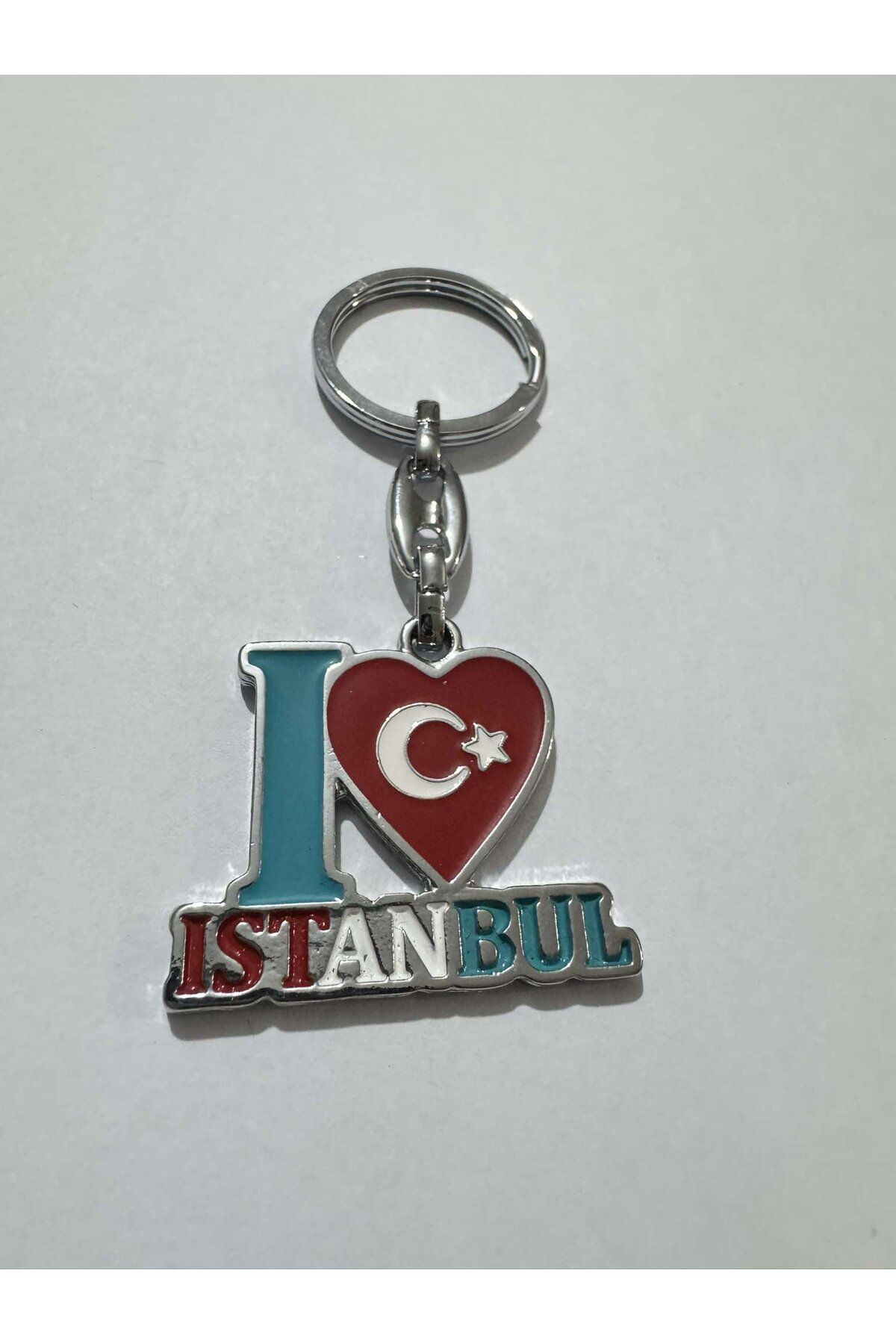 Herşey Nota I Love You İstanbul Yazılı Kalp Anahtarlık