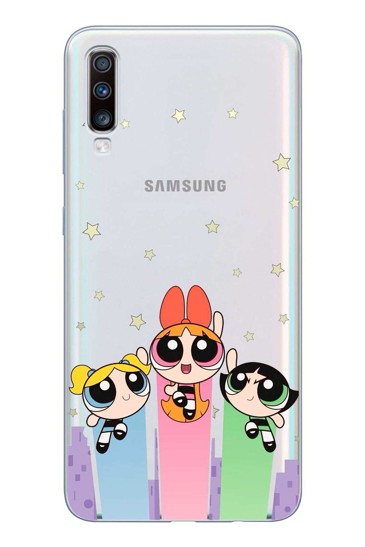 TechTree SAMSUNG Galaxy A50 / A30S Uyumlu Powerpuff Girls Tasarımlı Şeffaf Silikon Kılıf