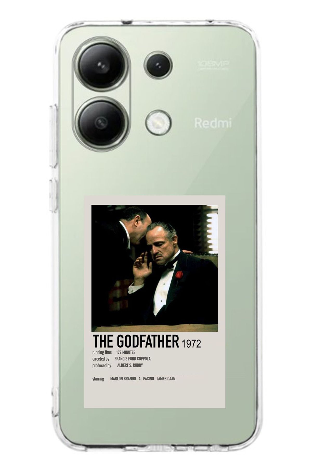 TechTree Redmi Note 13 4G Uyumlu The GodFather Baba Poster Tasarımlı Şeffaf Silikon Kılıf