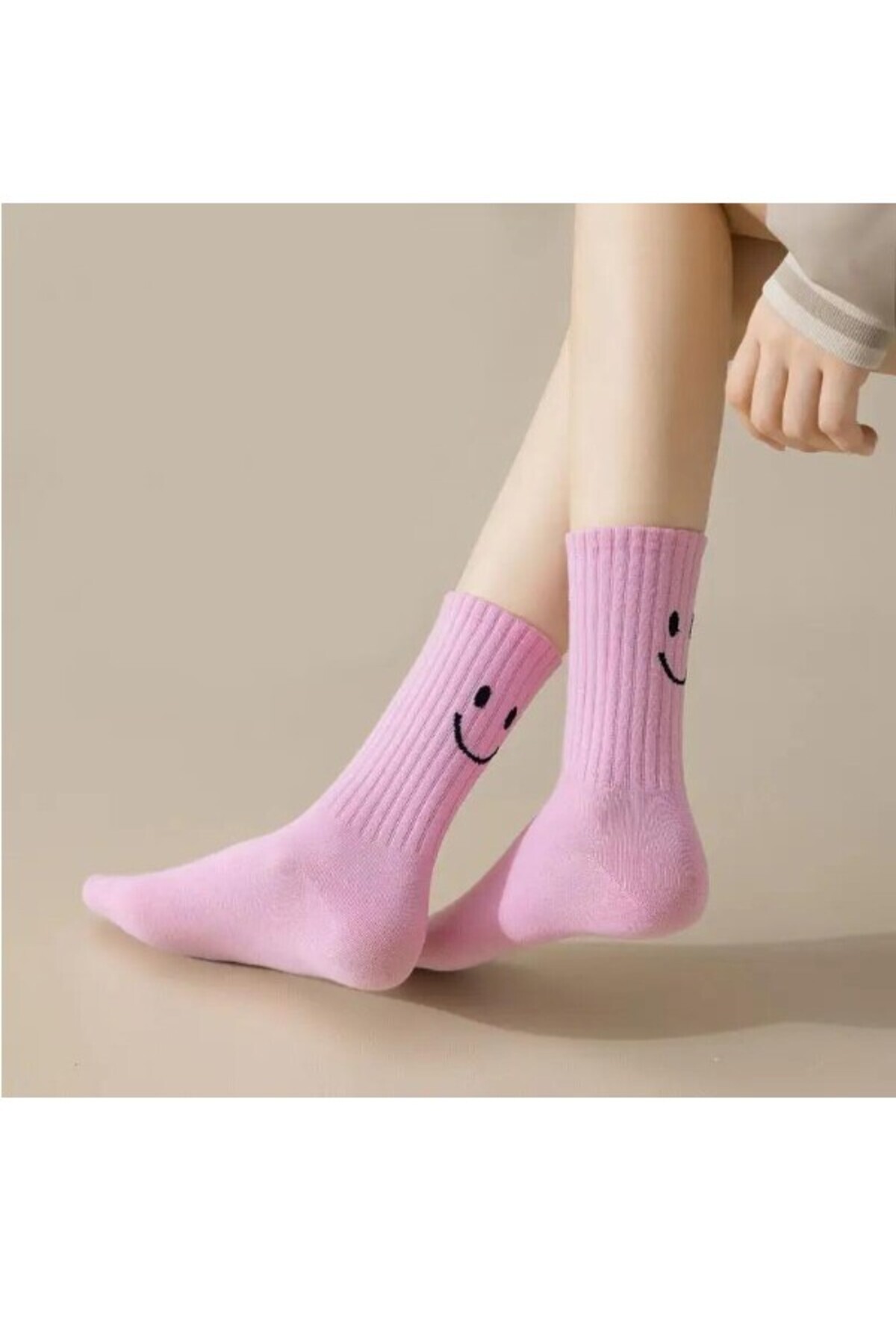 MY MENORA SOCKS-5 أزواج من الجوارب الجامعية بنمط الورد 7