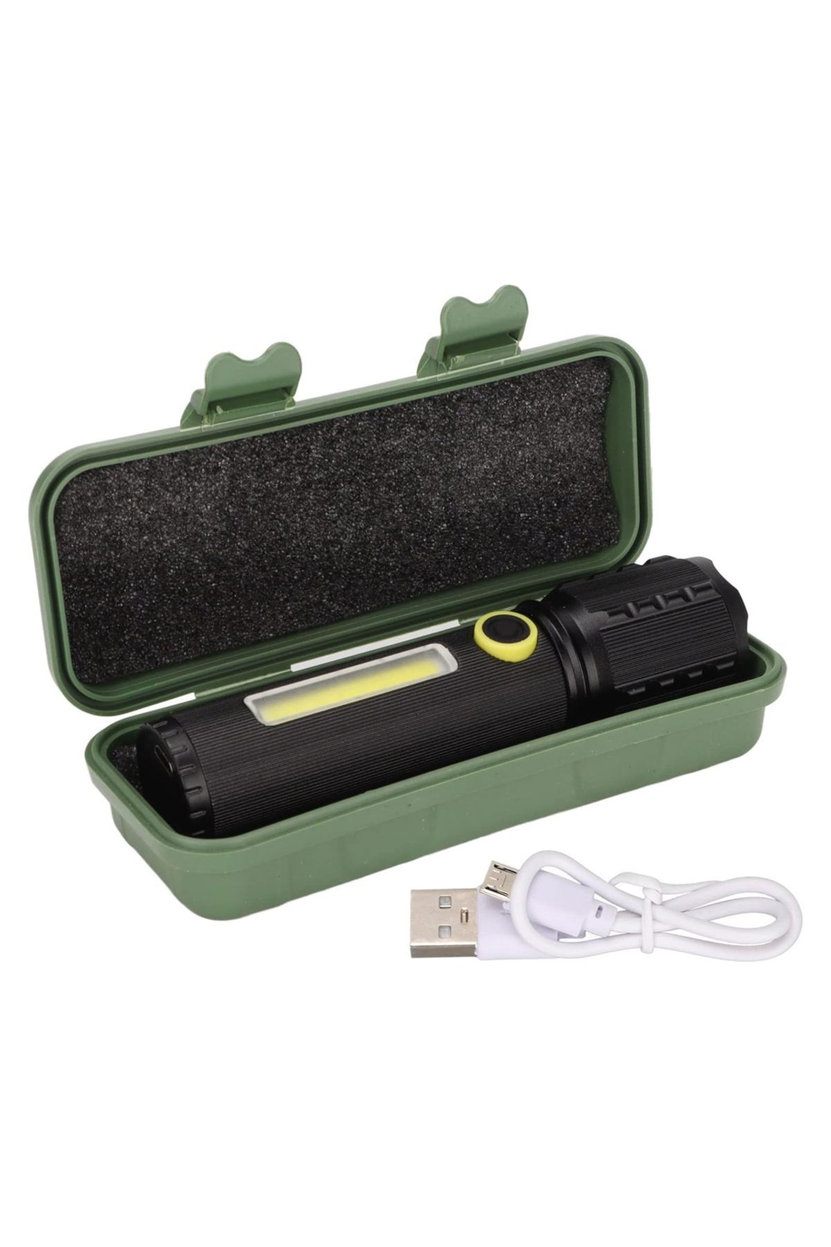 Mulvix Mullxmd  Xdn01 Jf-72 X2000 Zoomlu Flash Özellikli Şarjli Metal Kasa El Feneri (Muul)