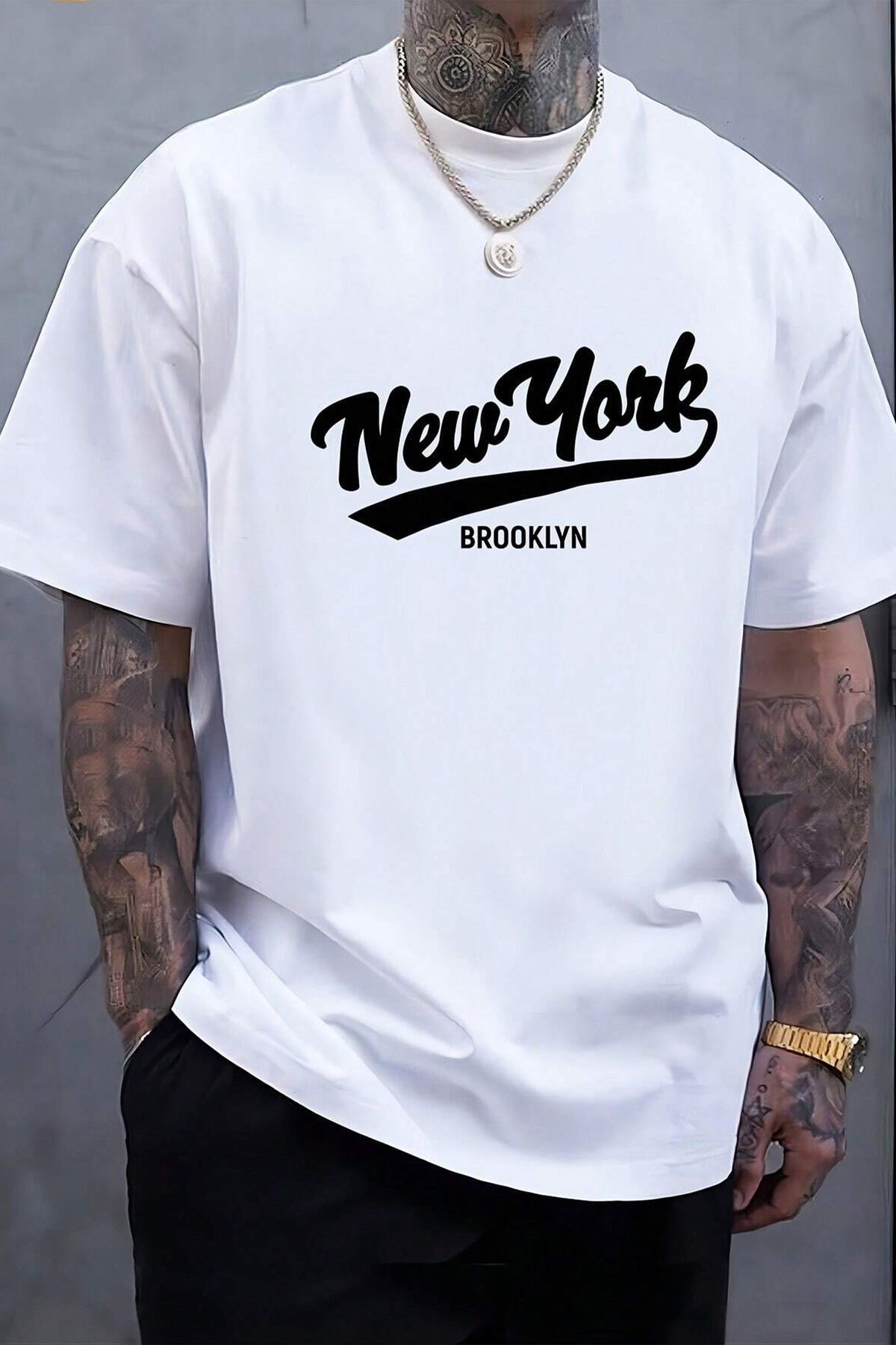 cc collection New York Brooklyn Unisex Oversize T-Shirt