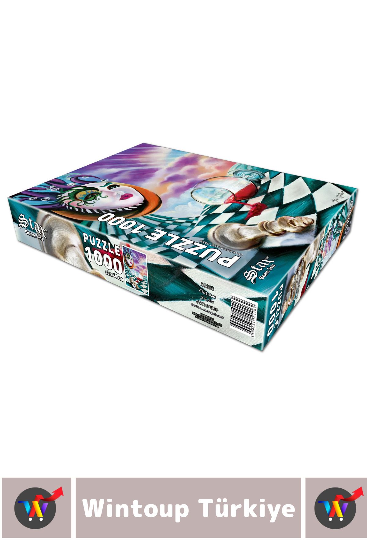 Wintoup-1000 Pieces Puzzle Chah Mat - Special Fun, Hand Eye Coordination Skill, Visual Perception Developer Child 2