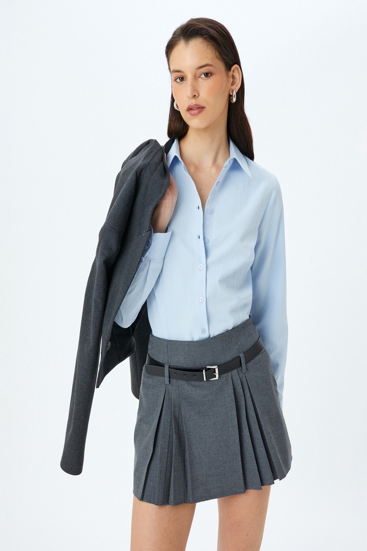 Koton Blaues Hemd für Damen - 44