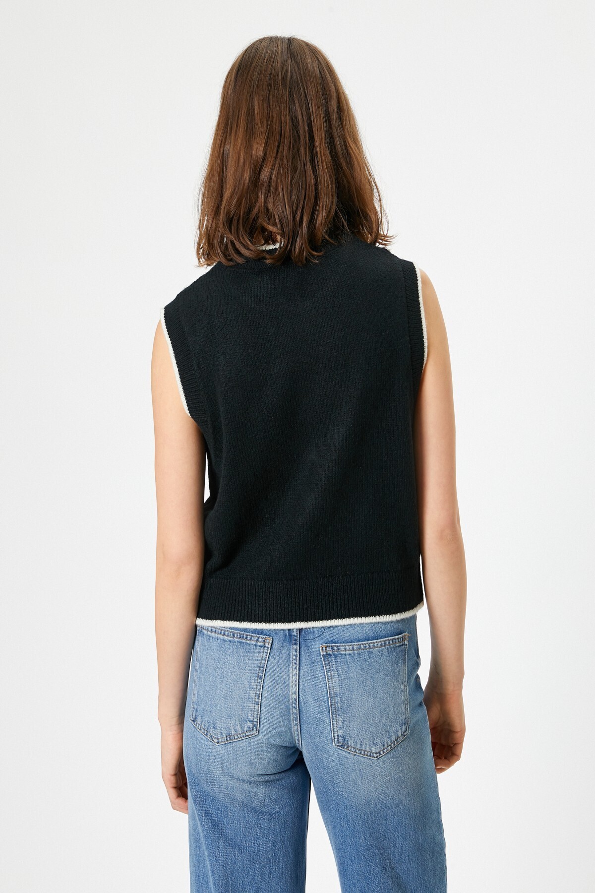 تیشرت زنانه مشکی کوتون | 5WAL20001IT اورجینال - تصویر 4