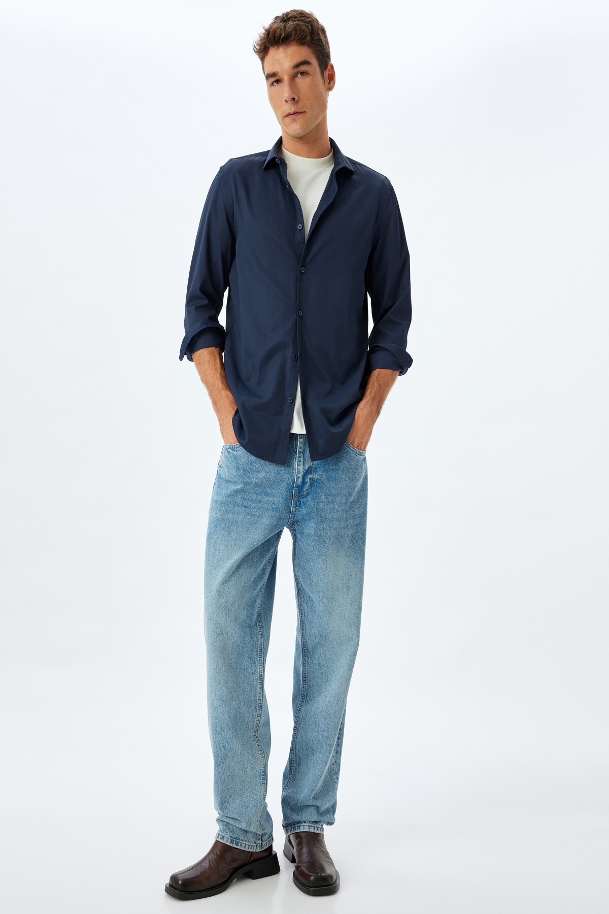 Koton Açık İndigo Erkek Jeans 5WAM40125ID