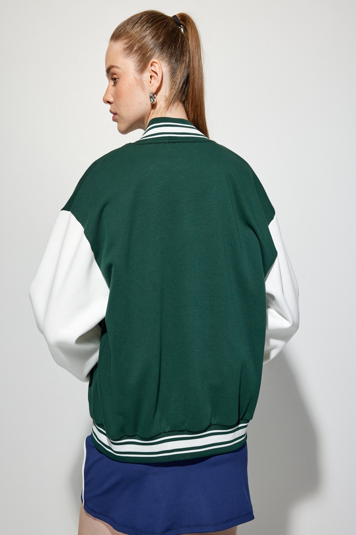 سویشرت زنانه سبز کوتونKoton | 5WAL10039IK اورجینال - تصویر 4