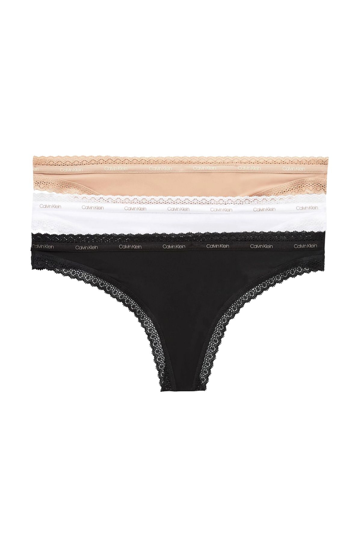 Calvin Klein Dámsky elastický pás s čipkou zdobený mikrovláknom, čierny, vysoký pás