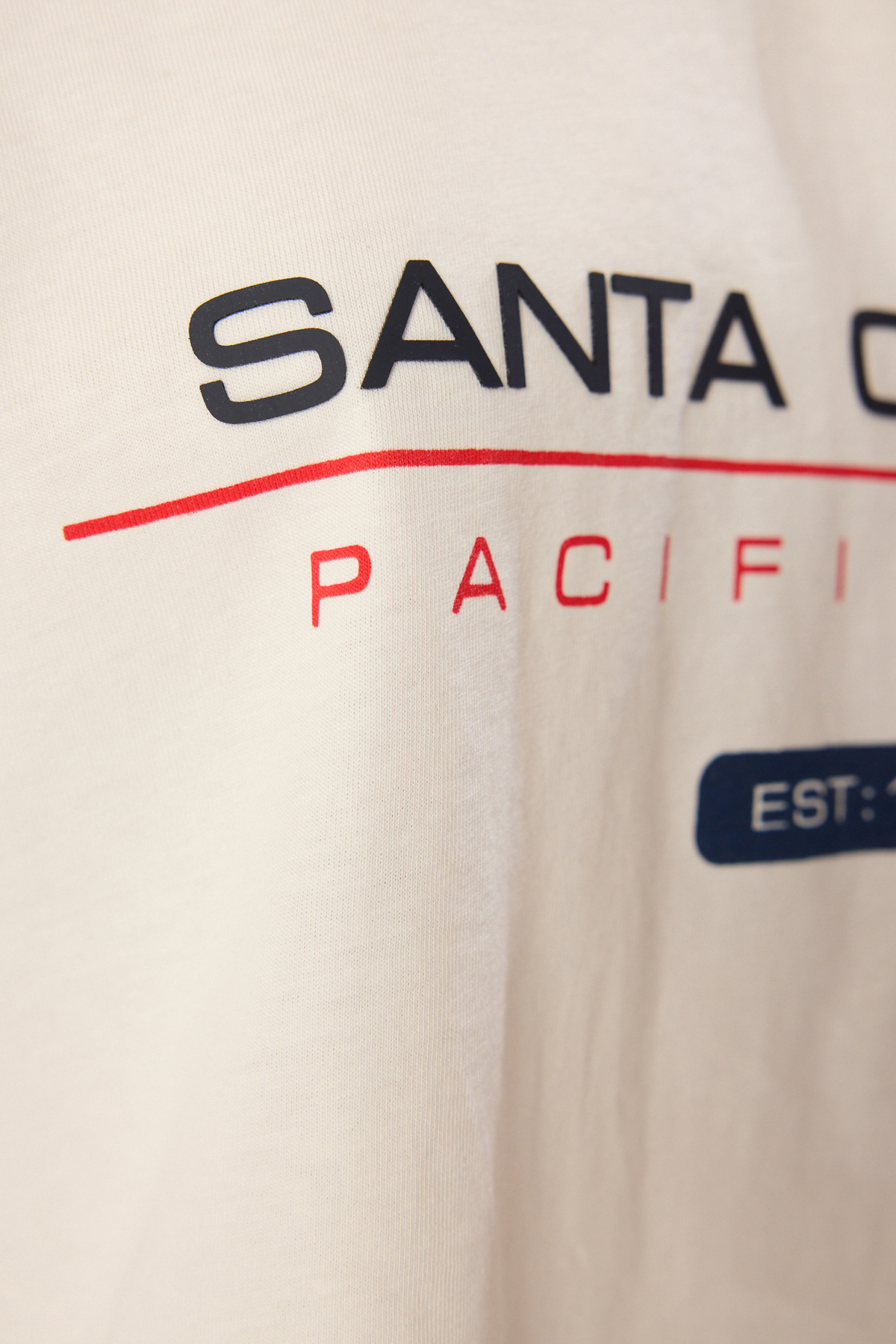 Trendyolmilla  Ekru %100 Kalın Pamuklu Relaxed/Rahat Kalıp Yüksek Slogan Baskılı Örme T-Shirt TWOSS25TS00079 - Görsel 4