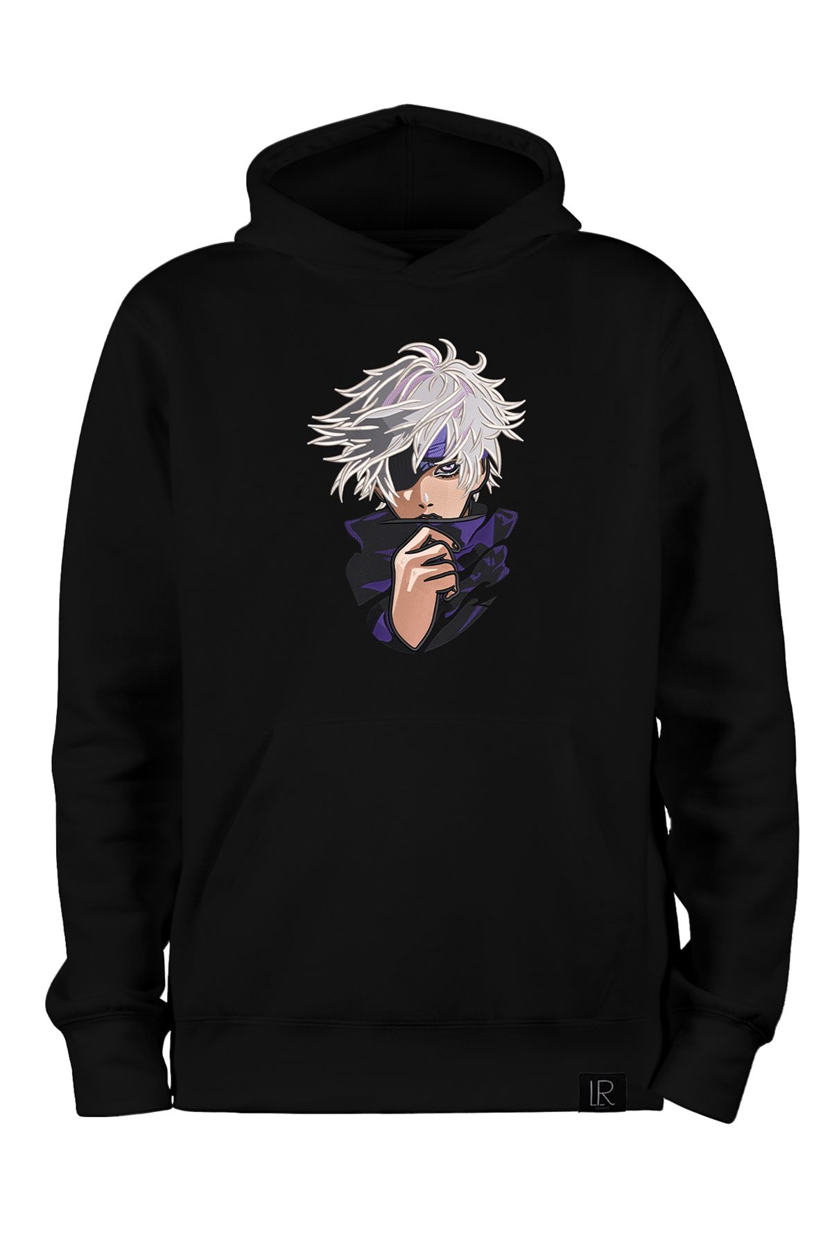 Loviras Gojo Satoru Hoodie – Anime Tasarımlı Unisex Oversize Kapüşonlu Sweatshirt, Yüksek Kalite ve Konfor