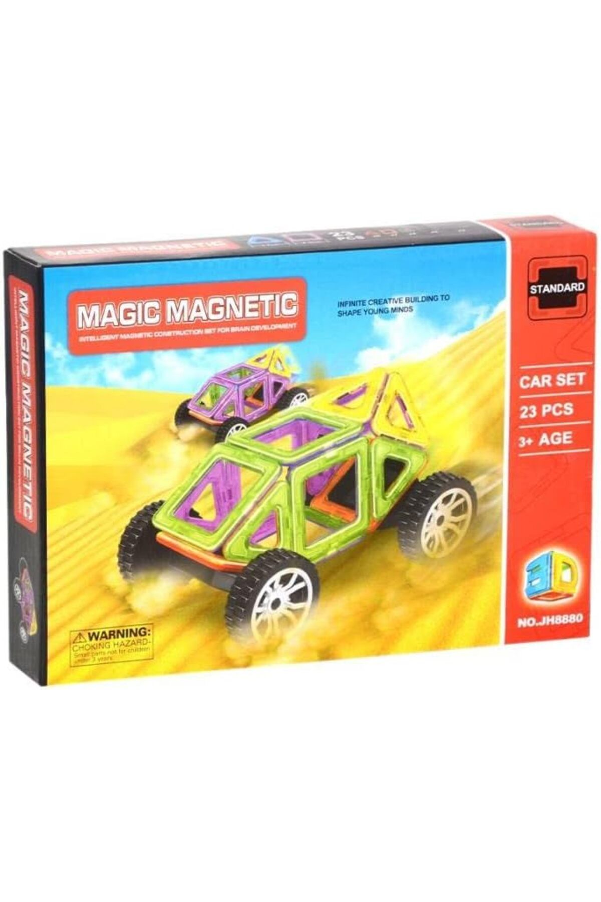 NcK Magic Magnetic Manyetik 23 Parça Araba Tekerli KZL-JH8880