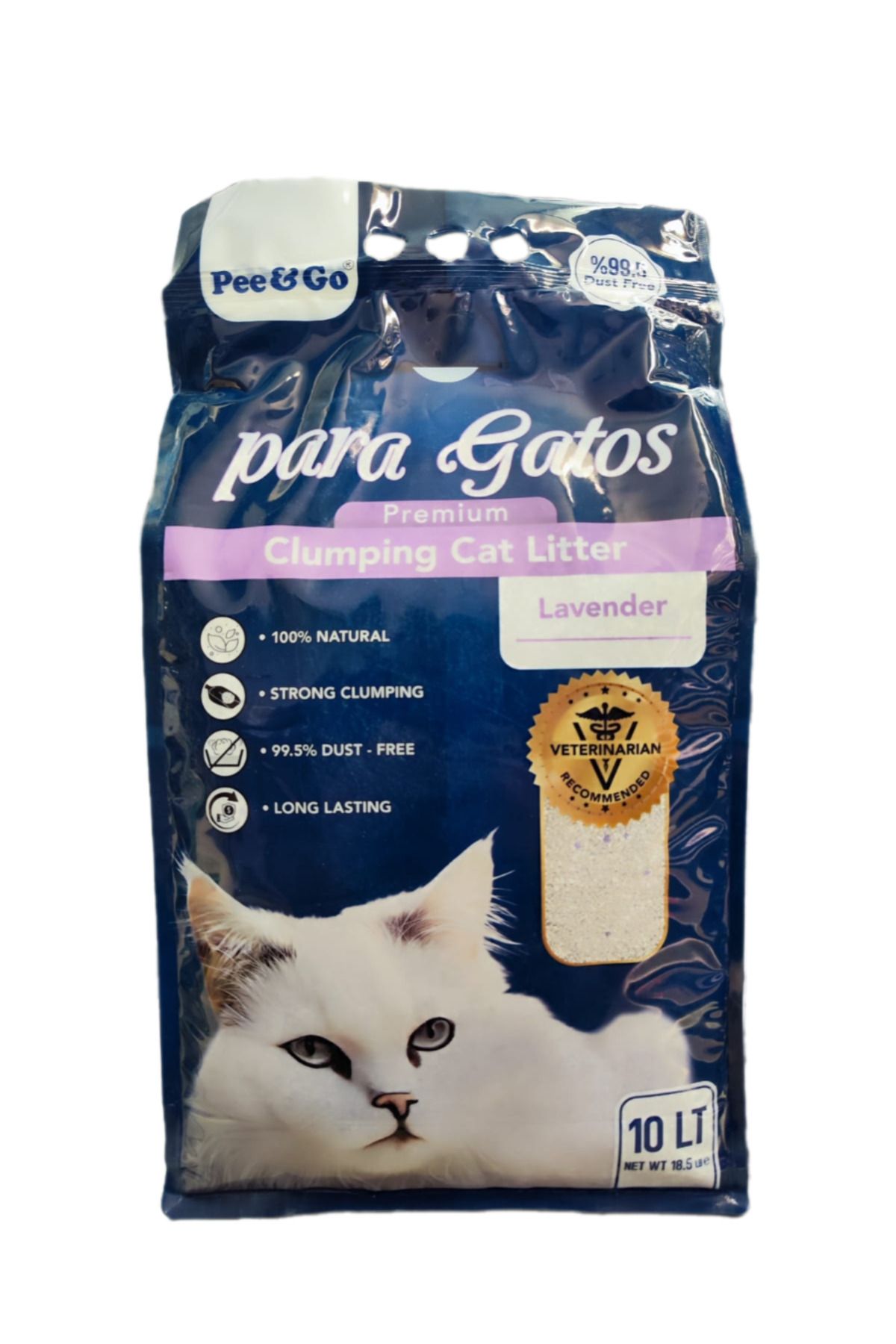 Para Gatos Pee&Go Clumping Cat Litter Lavender (Lavanata Kokulu)