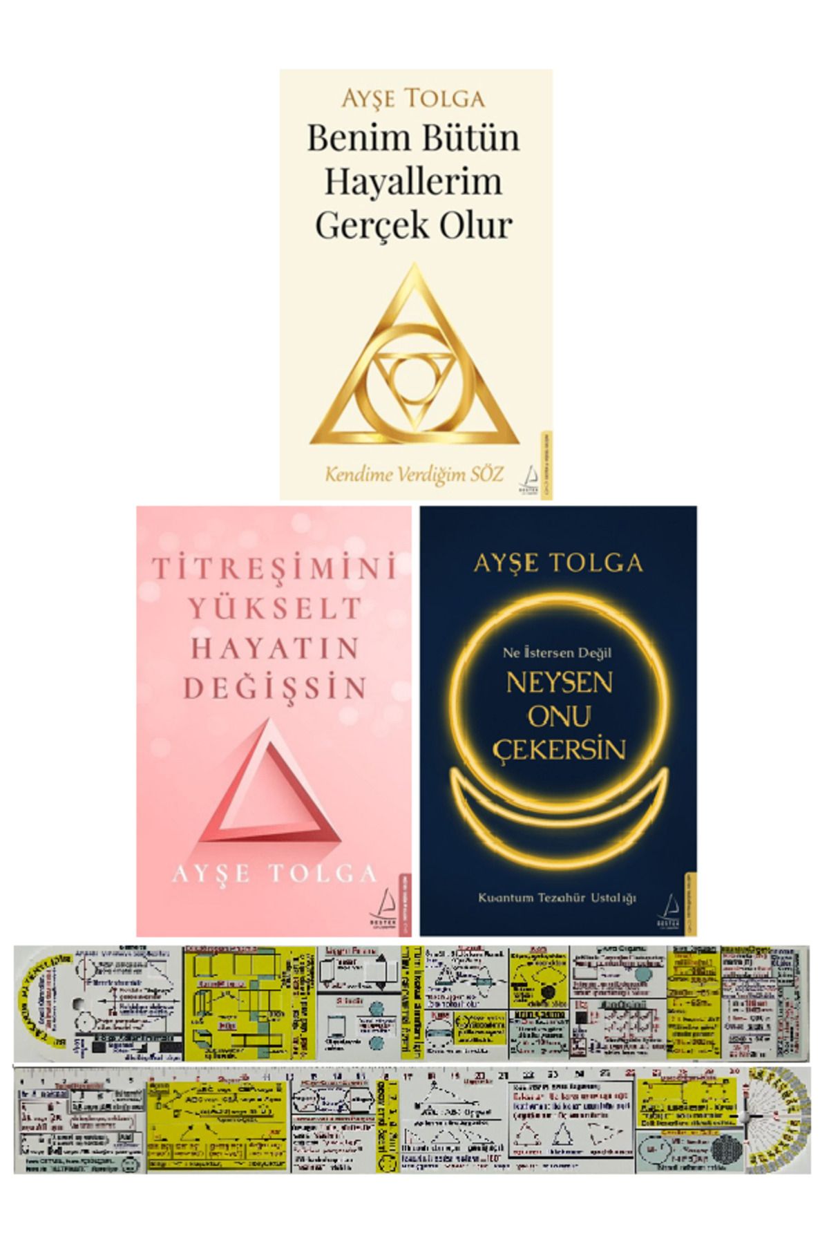 Destek Yayınları Ayşe Tolga 3 Kitap Set - Benim Bütün Hayelleri Gerçek Olur + Mat. Öğreten Cetvel