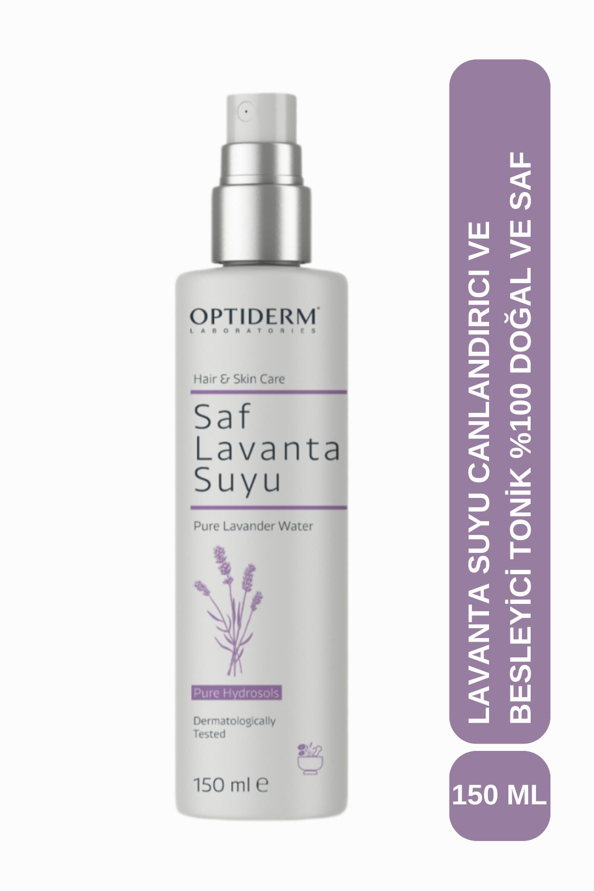 Optiderm Lavanta Suyu Canlandırıcı ve Besleyici Tonik %100 Doğal ve Saf 150 ml