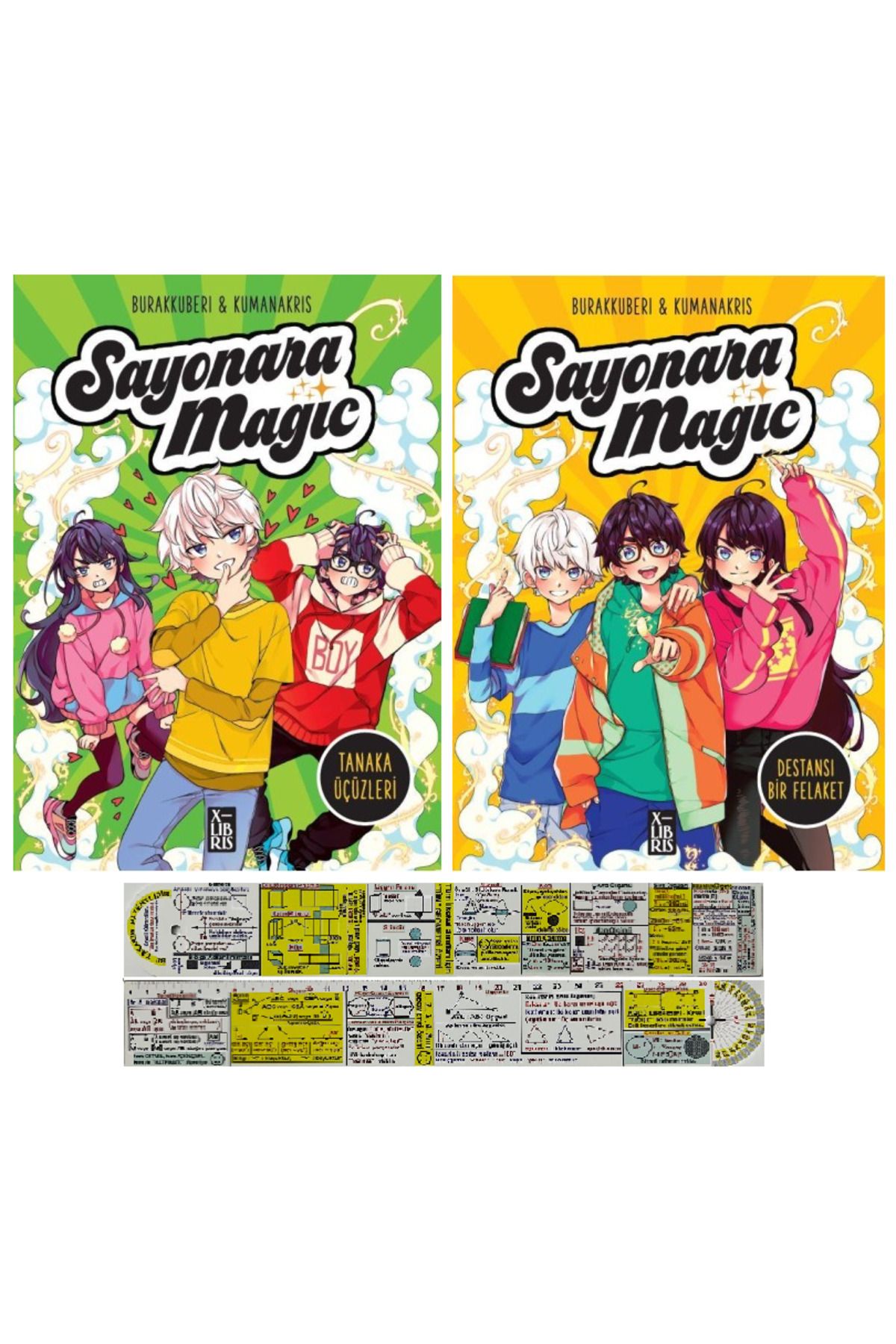 XLibris Sayonara Magic 2 Kitap Set + Mat. Öğreten Cetvel