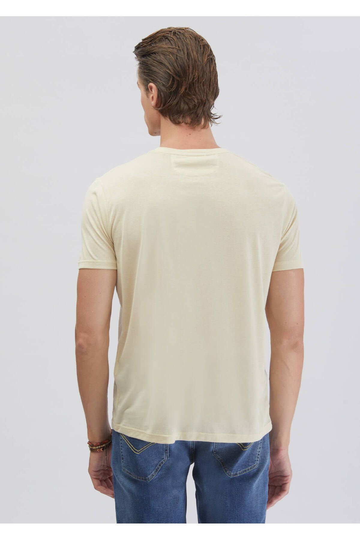 Ramsey-Stone Plain Crew Neck T-Shirt 6