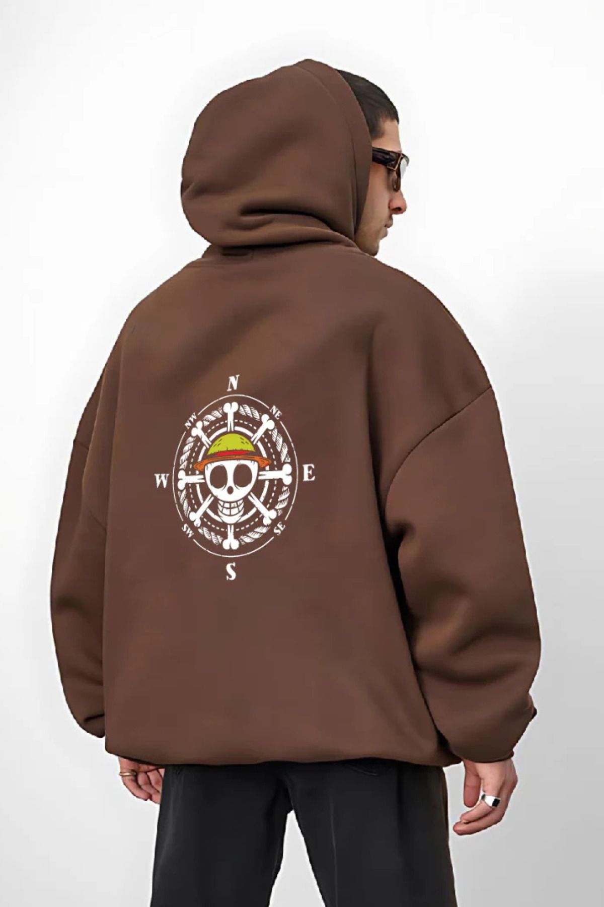 Wish BF One Piece Baskılı Kapüşonlu Sweatshirt Hoodie