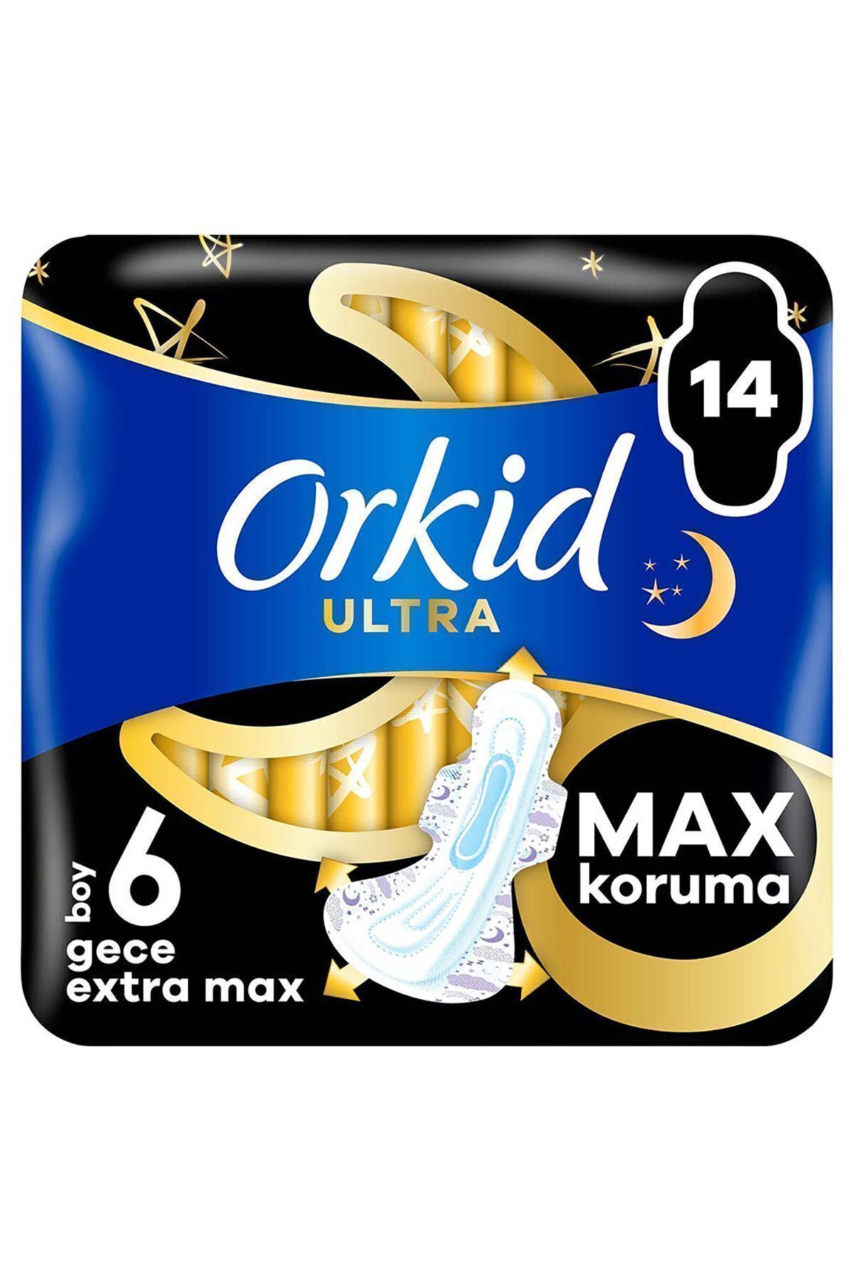 Orkid  Ultra Gece Ekstra Max (BOY 6) 14 Adet Hijyenik Ped