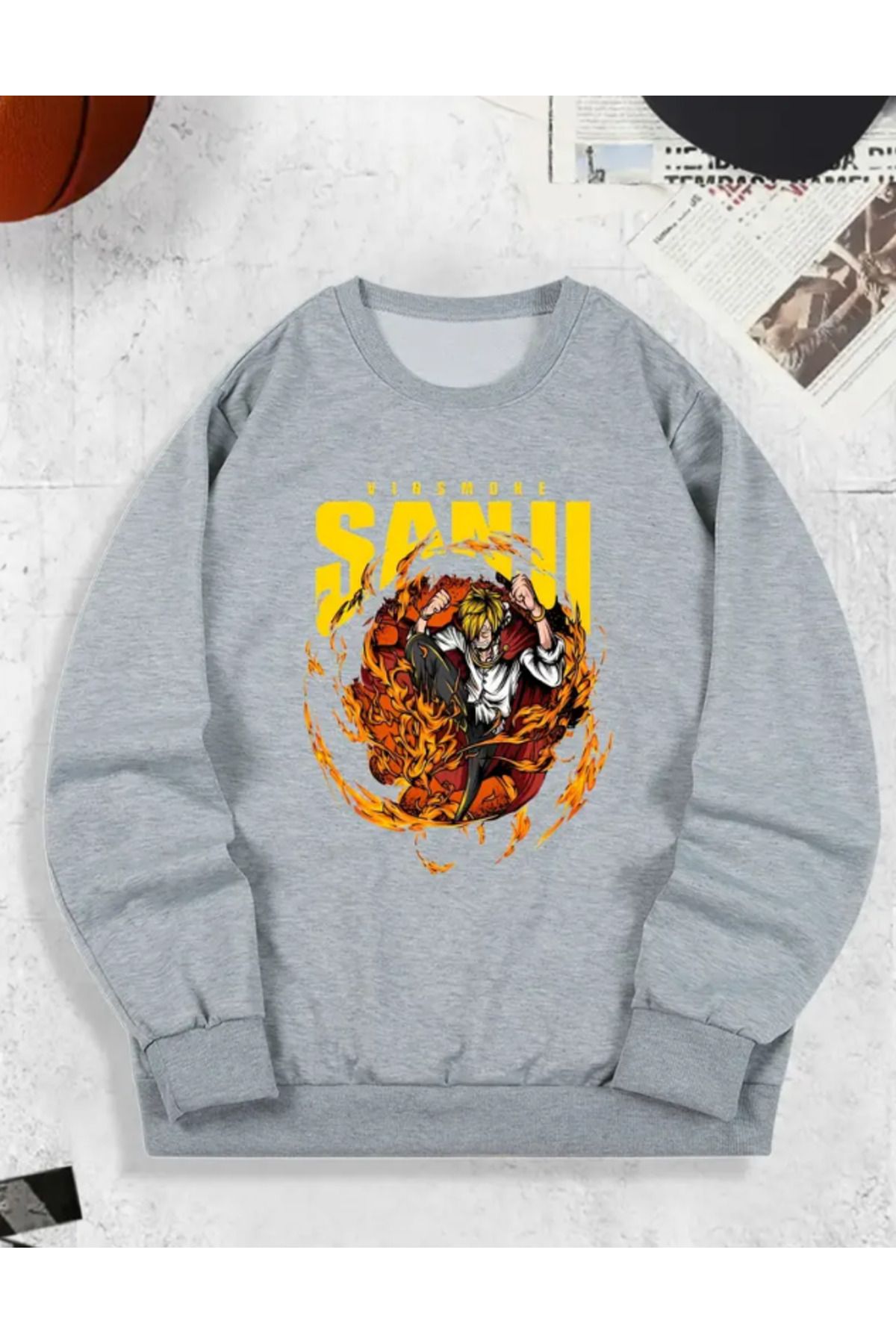 Marco Fresco Unisex Sanji Baskılı Sweatshirt