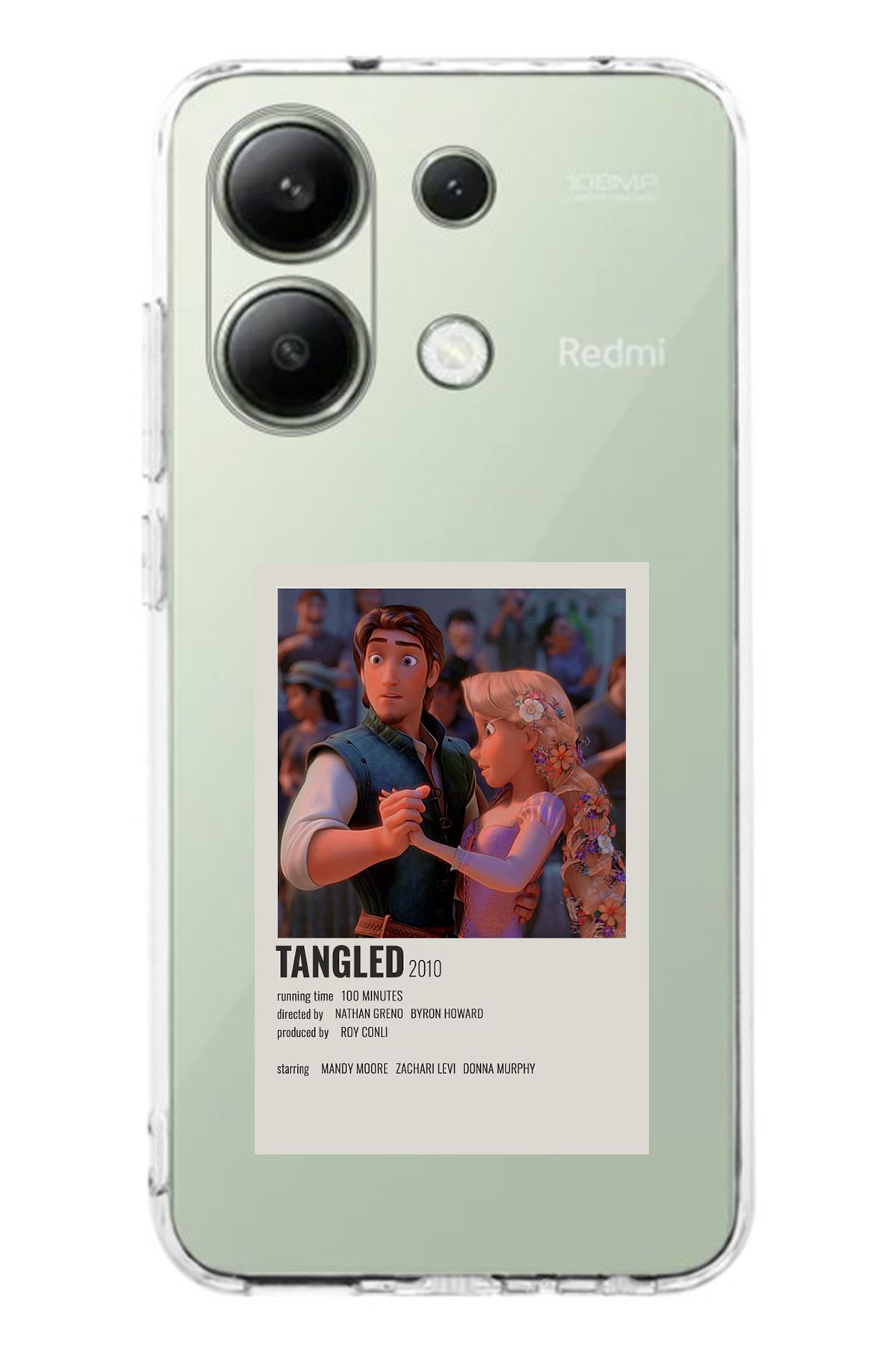 TechTree Redmi Note 13 4G Uyumlu Rapunzel Tangled Tasarımlı Şeffaf Silikon Kılıf