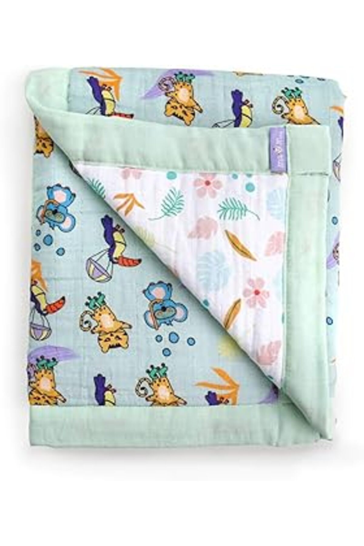 Bolso Infantil Con Diseño De Sirena Azul Con Estampado De Colores Mágicos
